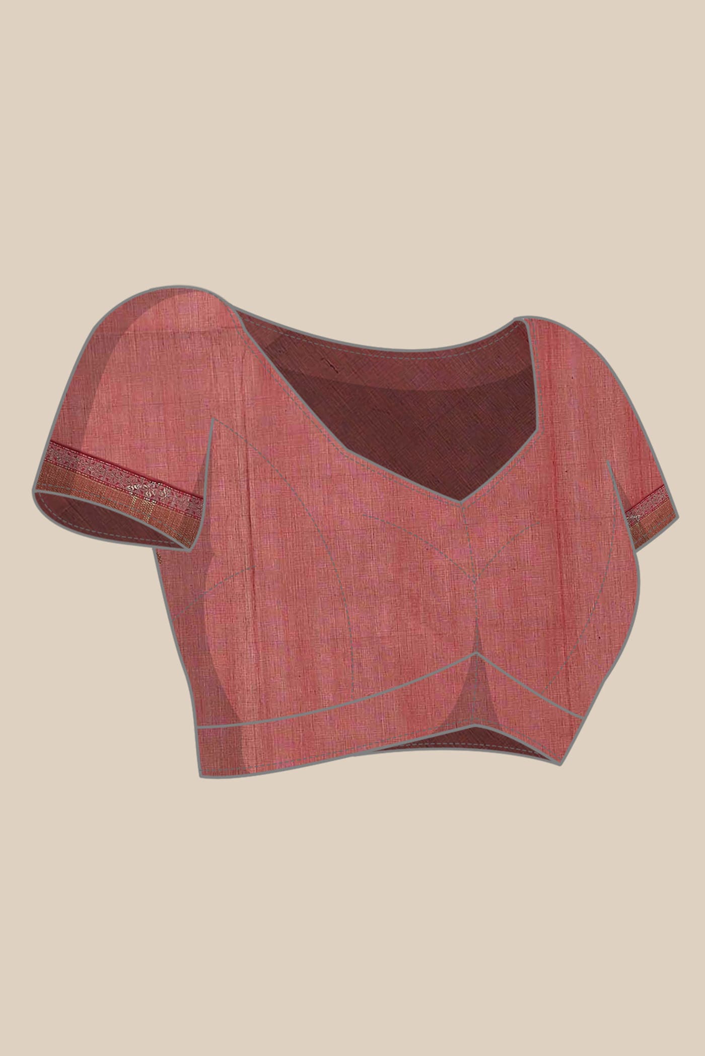 Red Maheshwari Silk Cotton Saree