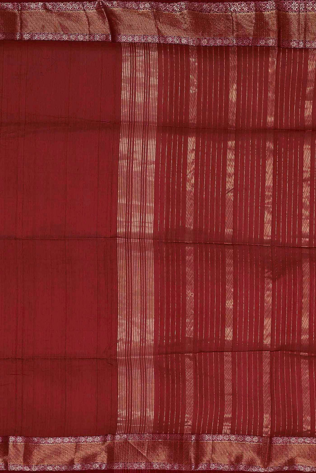Red Maheshwari Silk Cotton Saree