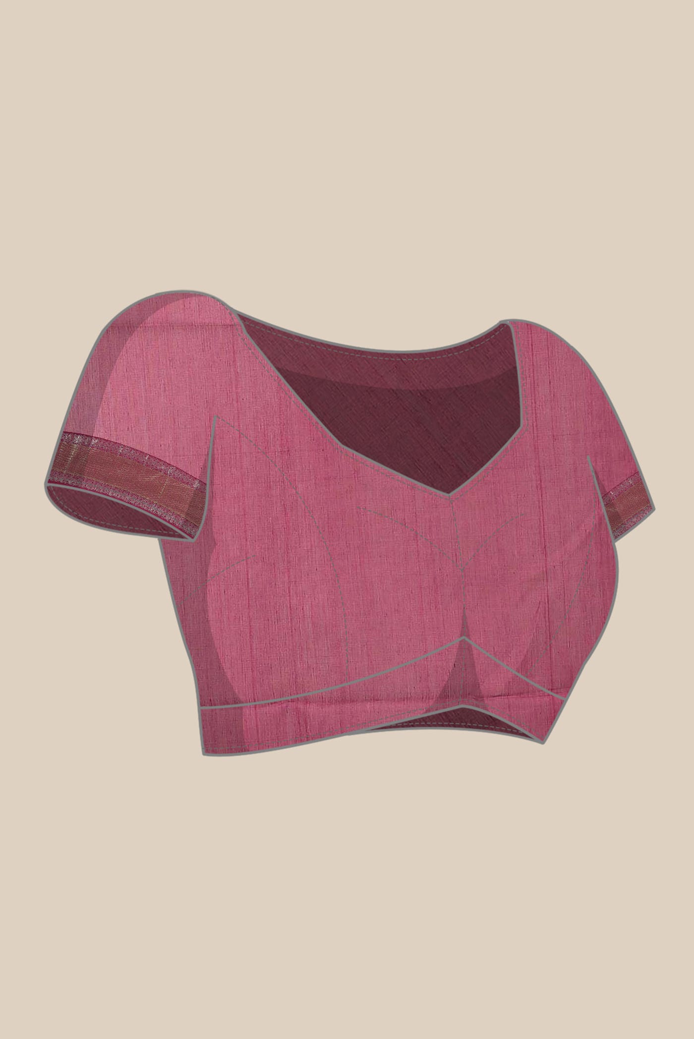 Pink Maheshwari Silk Cotton Saree