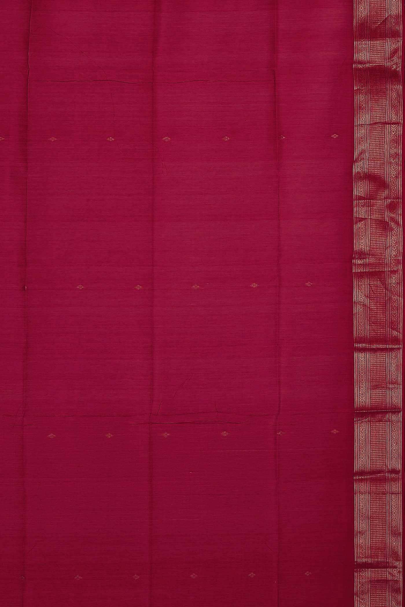 Maroon Silk Cotton Saree