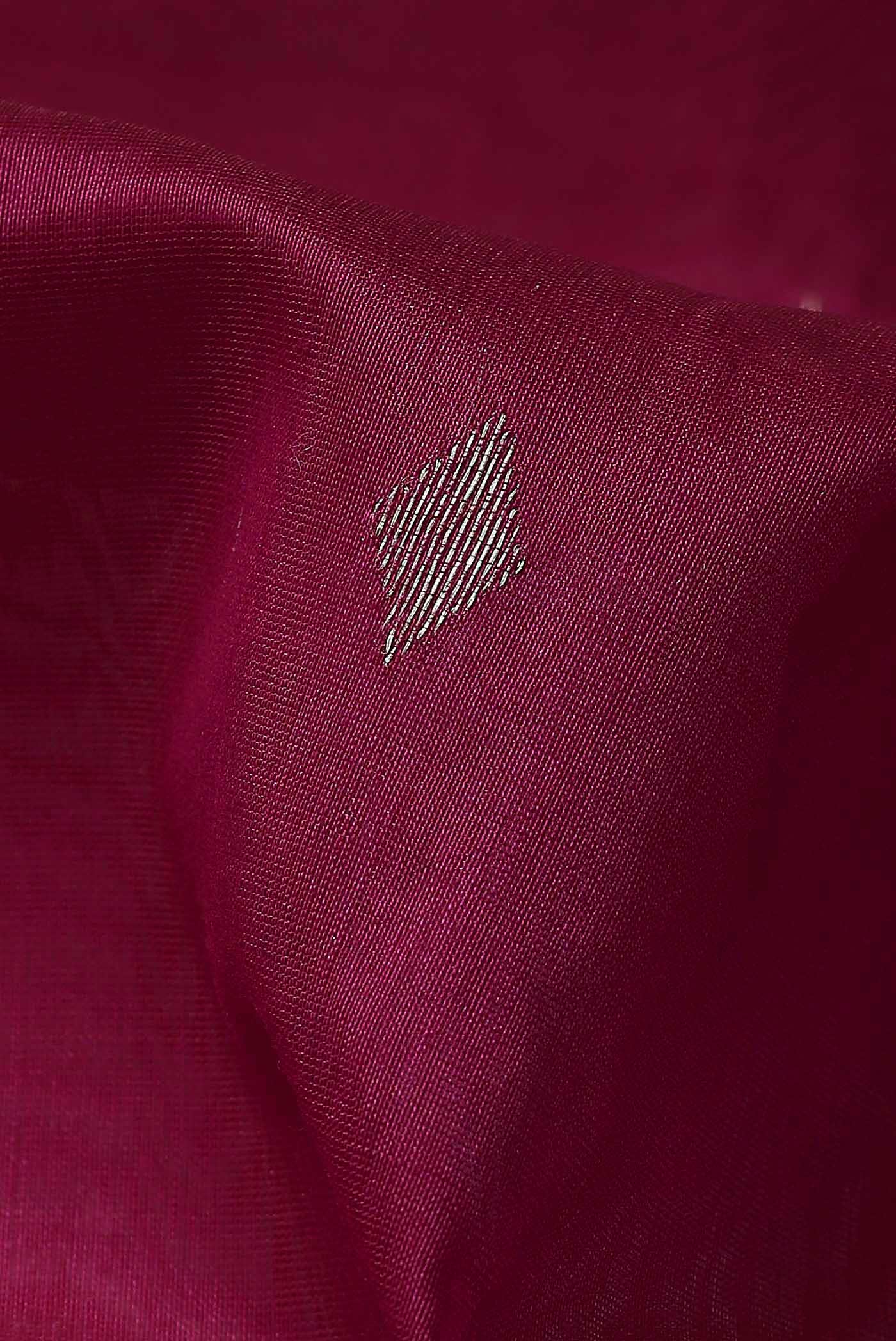 Maroon Silk Cotton Saree