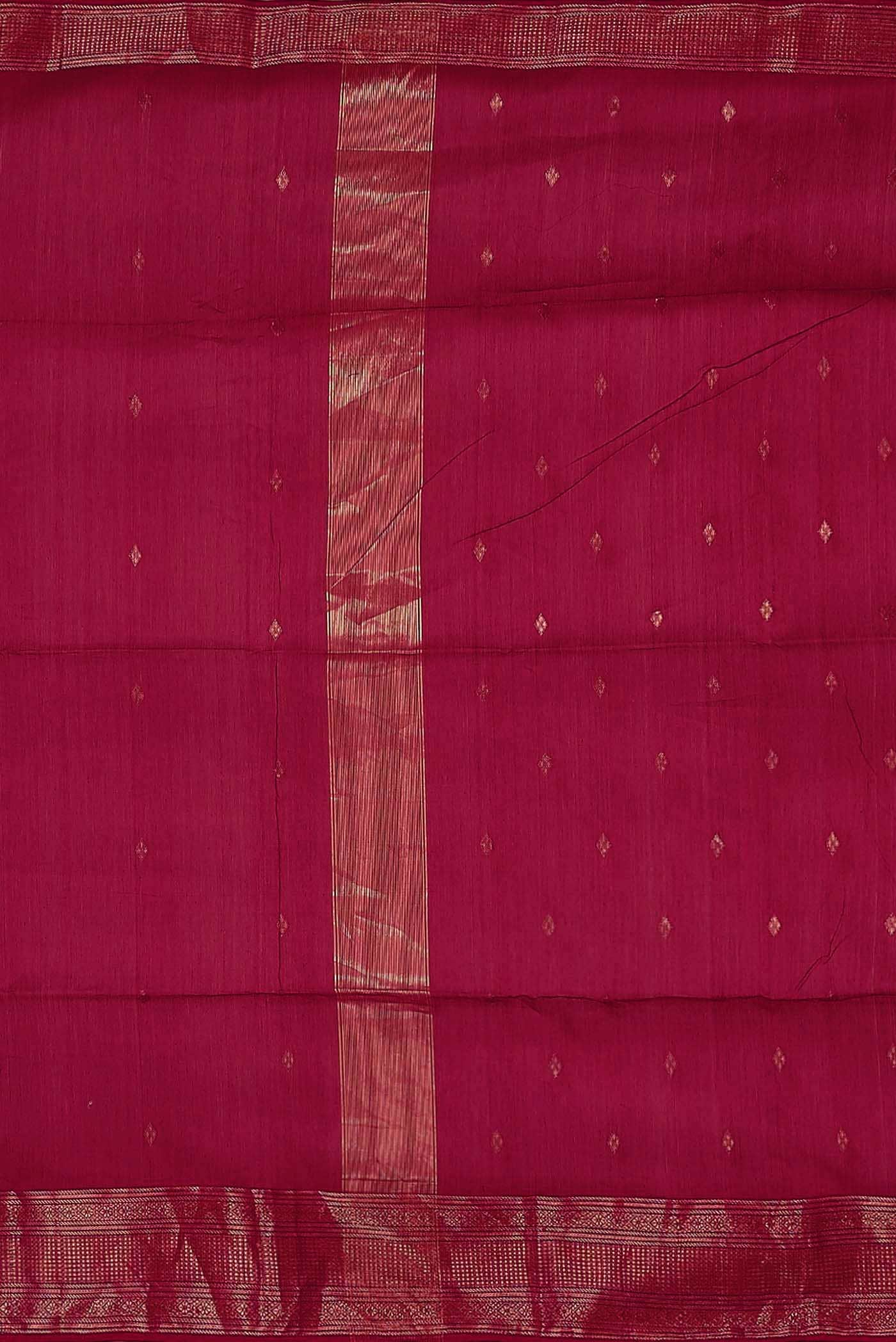 Maroon Silk Cotton Saree
