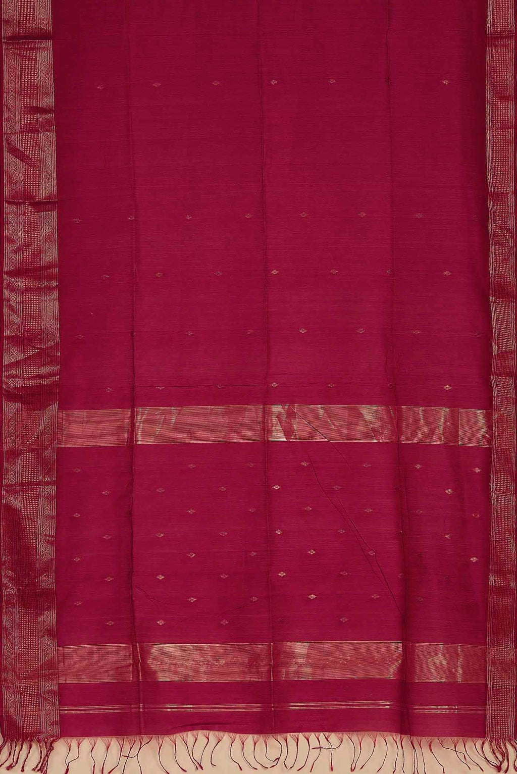 Maroon Silk Cotton Saree