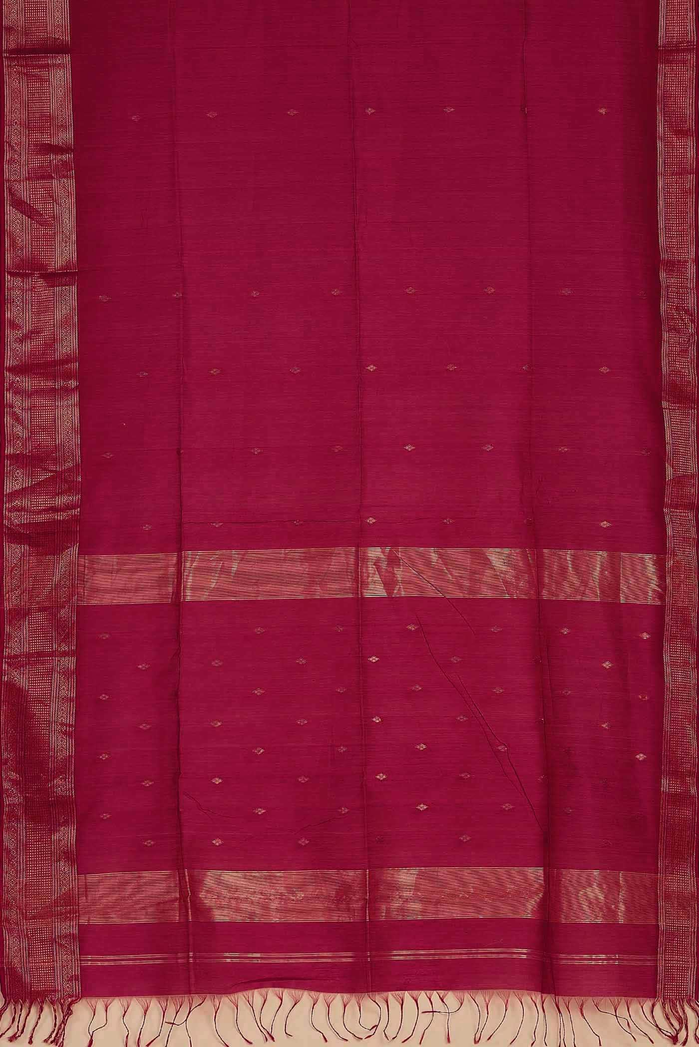 Maroon Silk Cotton Saree