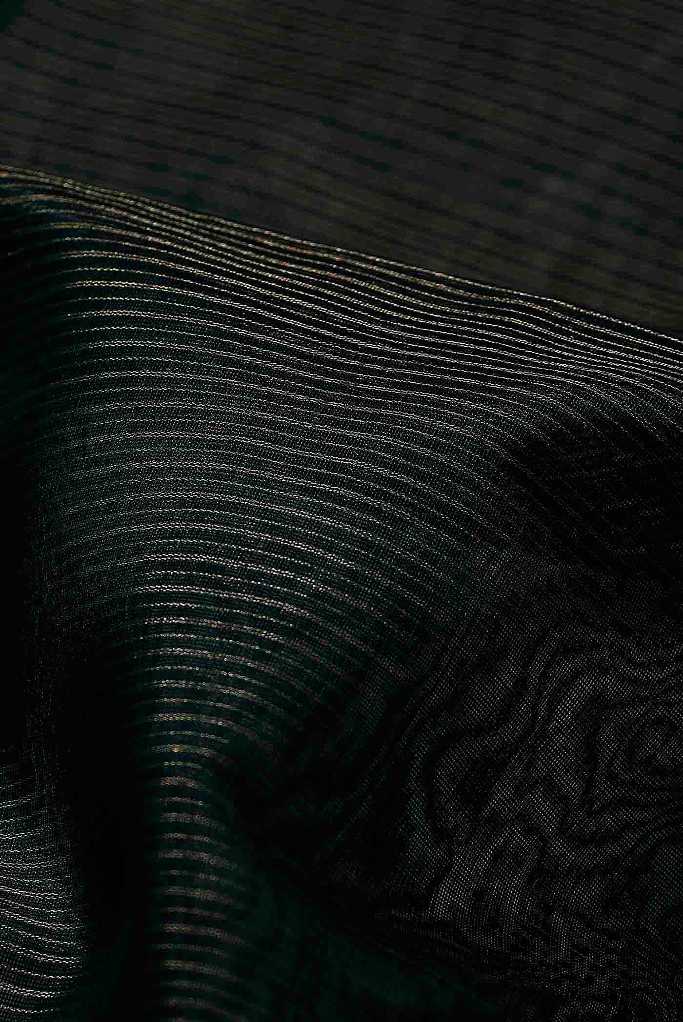 Bottle Green Maheshwari Silk Cotton Saree