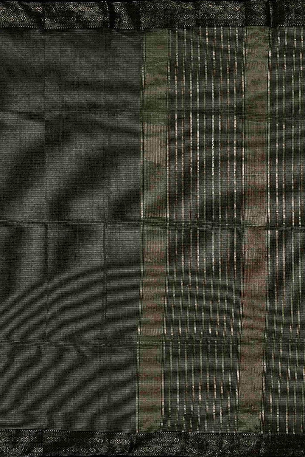 Bottle Green Maheshwari Silk Cotton Saree