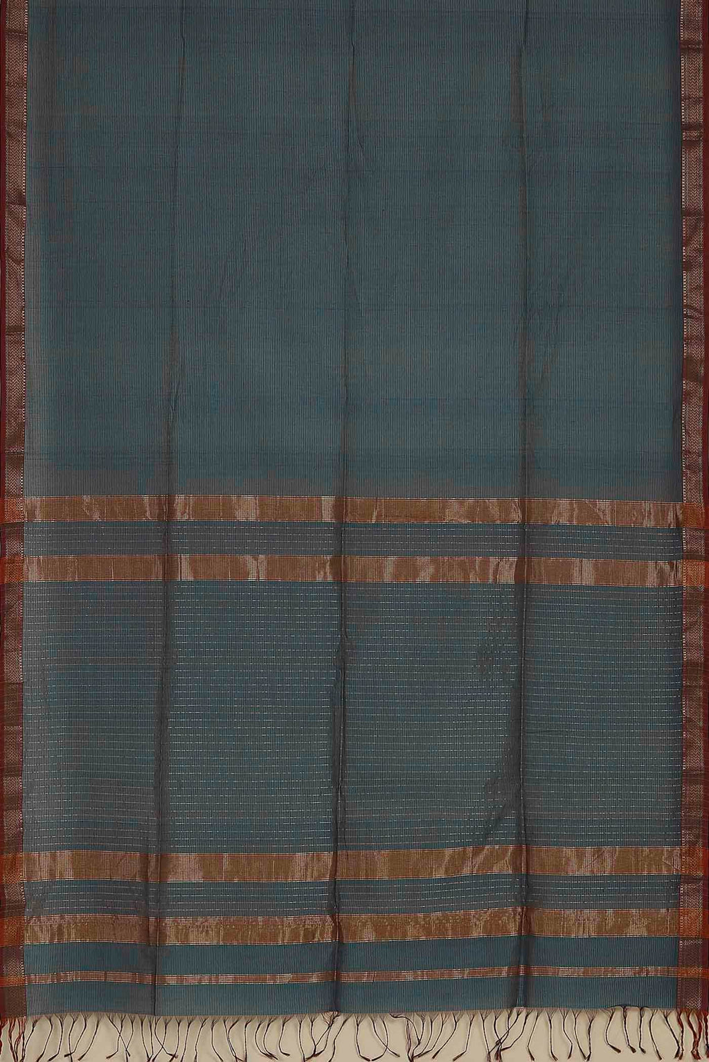 Blue Maheshwari Silk Cotton Saree