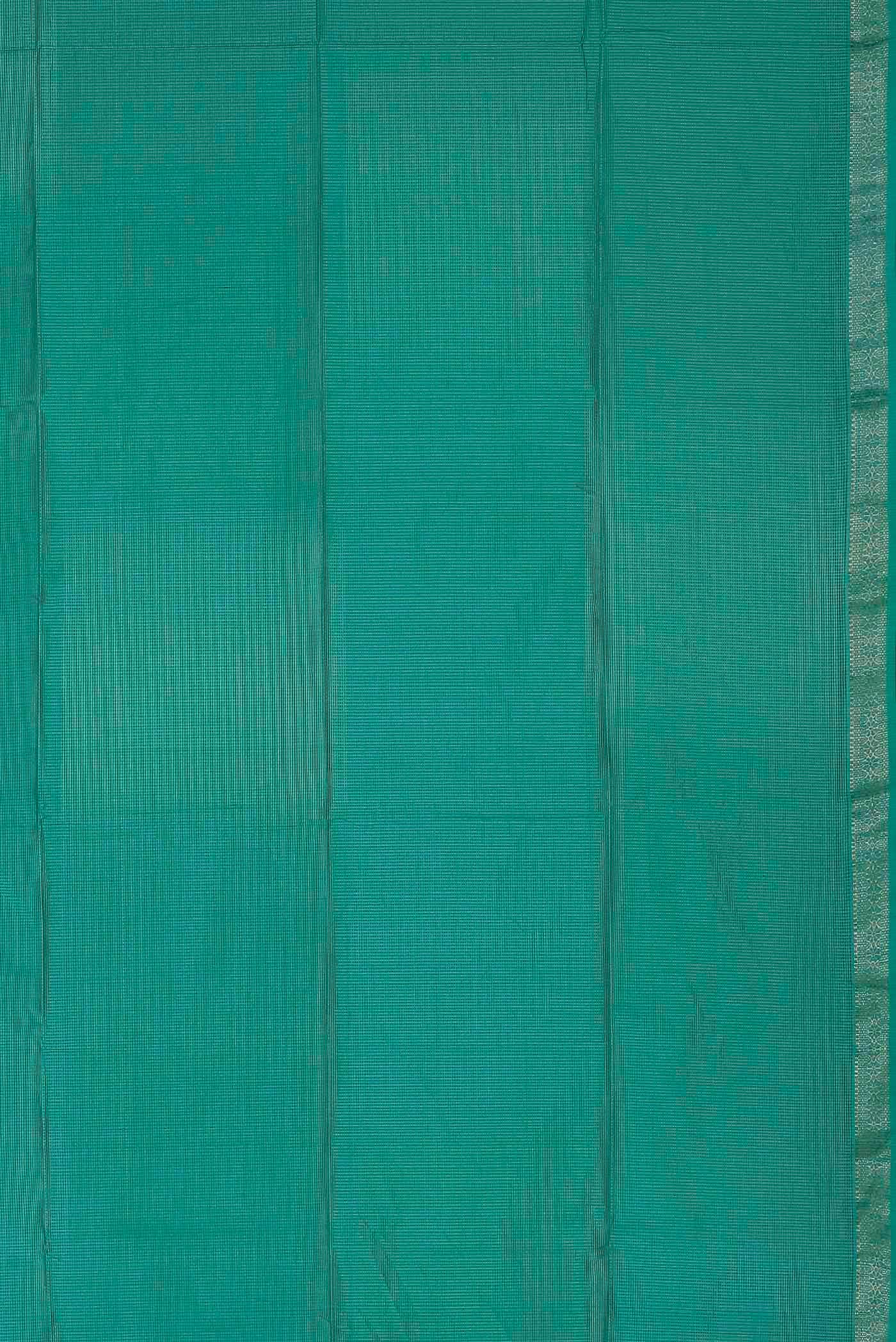 Turquoise Maheshwari Silk Cotton Saree