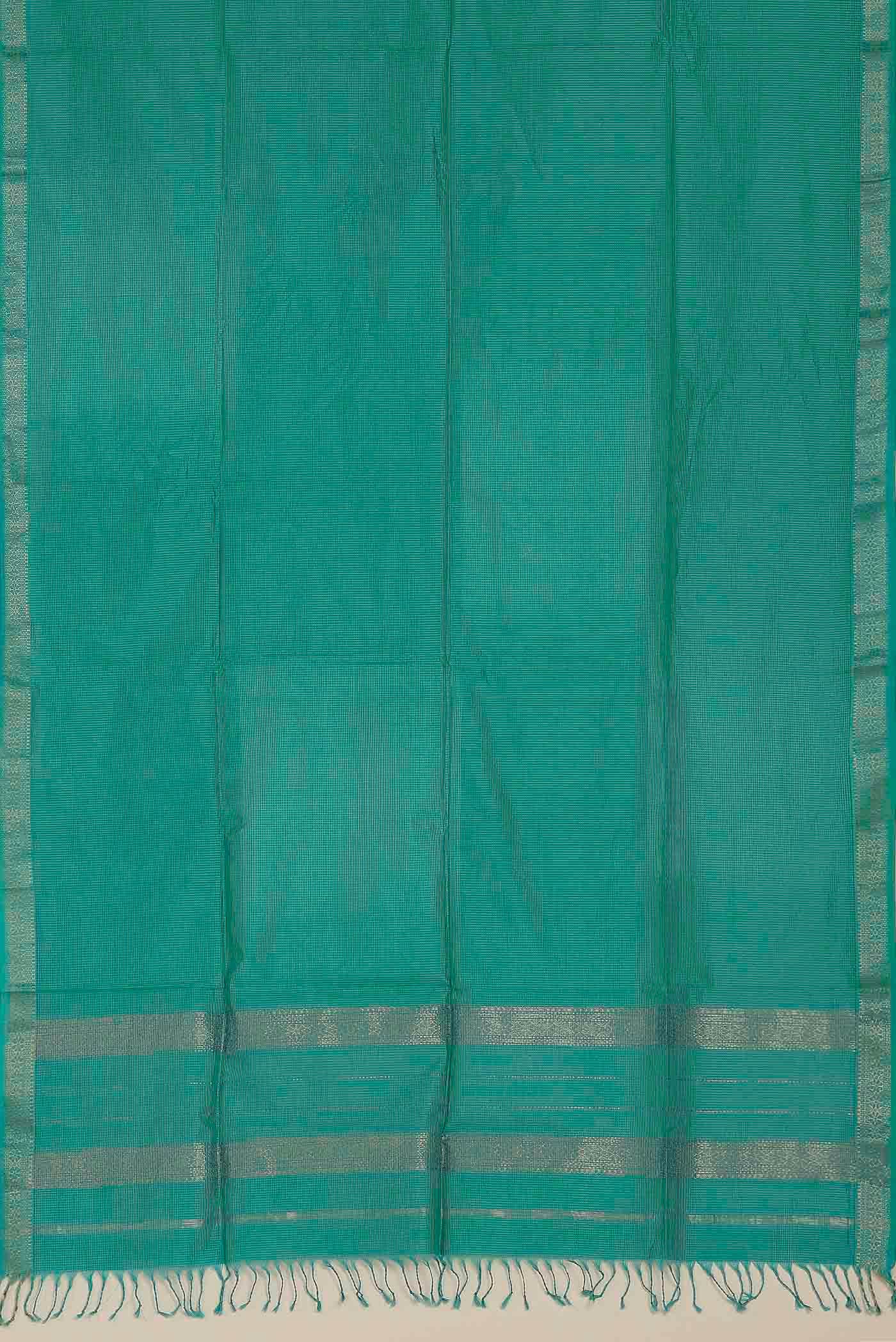 Turquoise Maheshwari Silk Cotton Saree