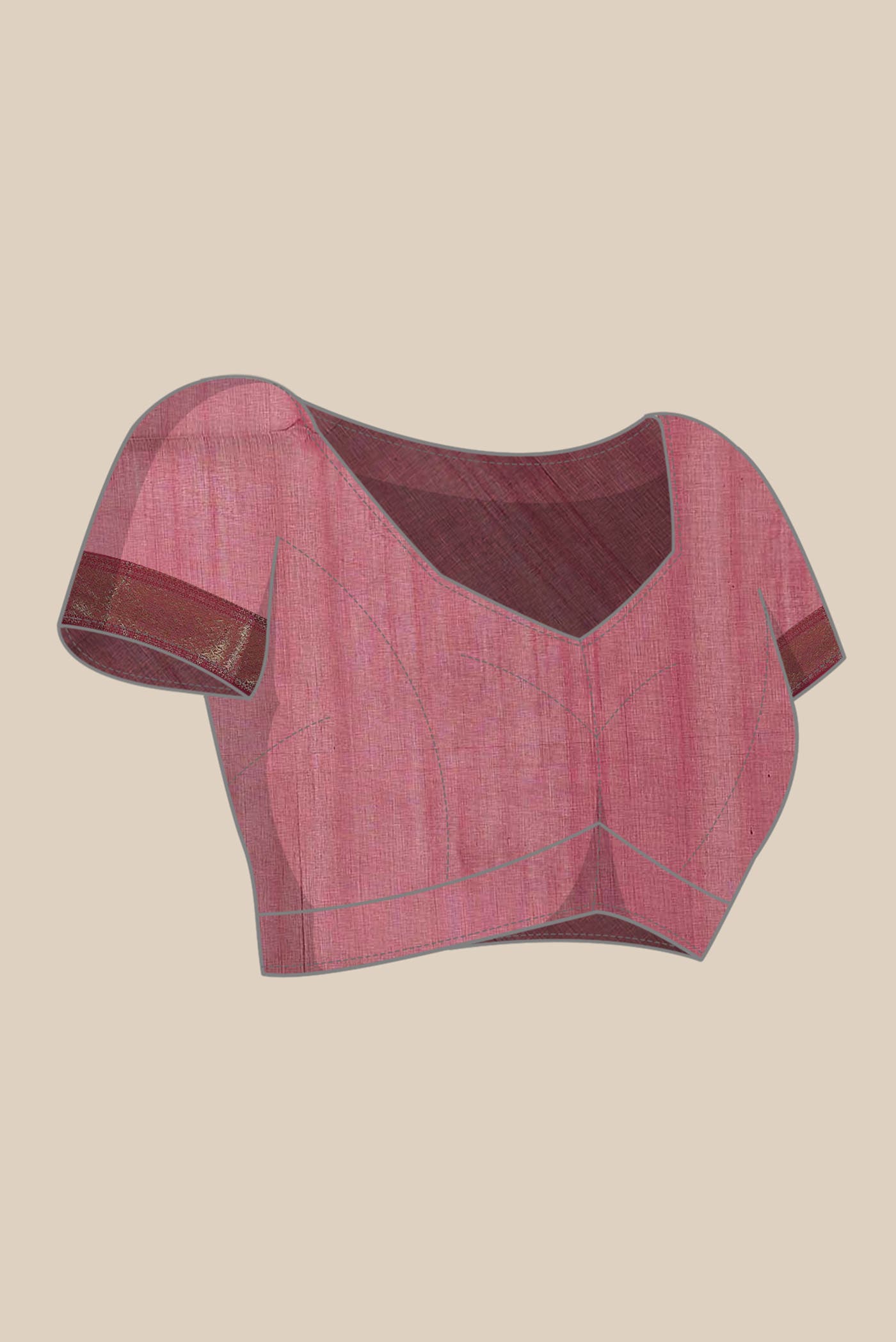 Maroon Maheshwari Silk Cotton Saree