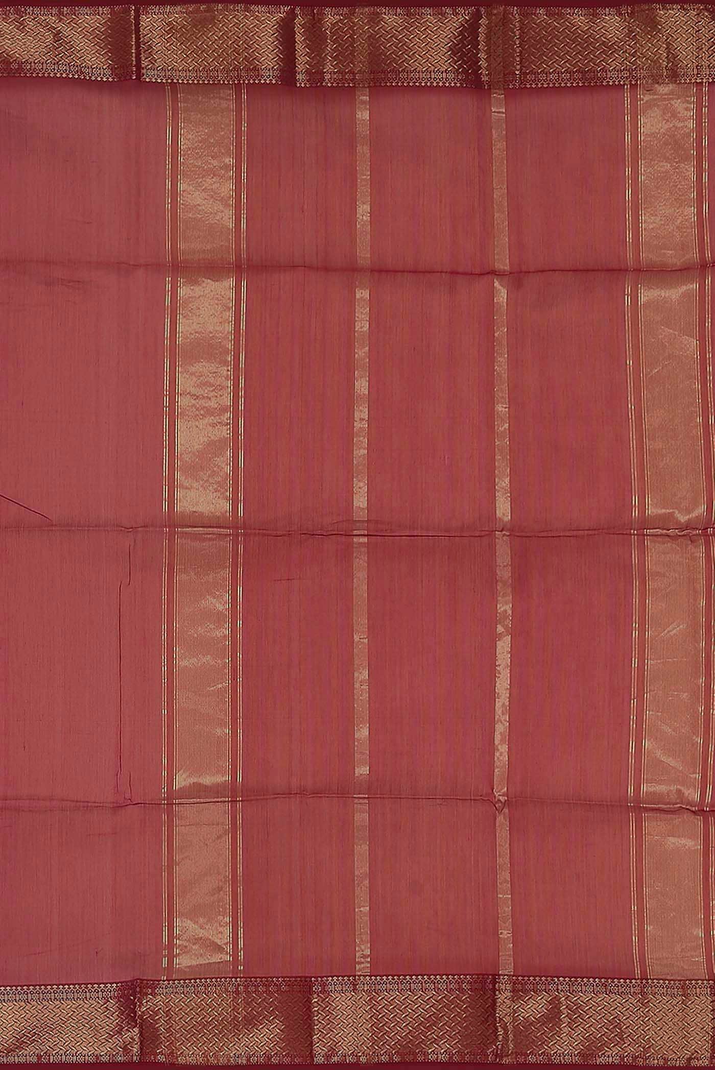 Maroon Maheshwari Silk Cotton Saree