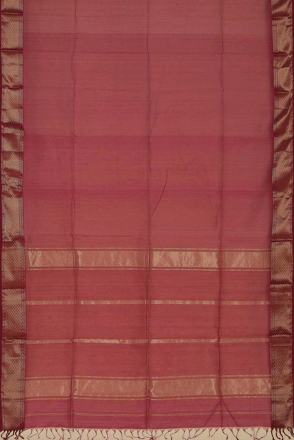 Maroon Maheshwari Silk Cotton Saree