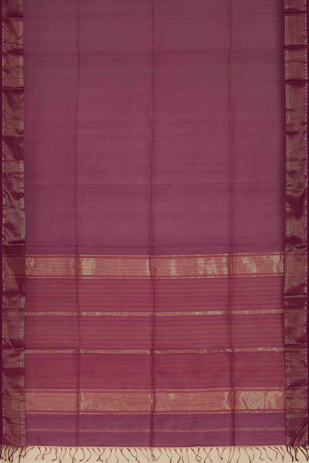 Magenta Maheshwari Silk Cotton Saree
