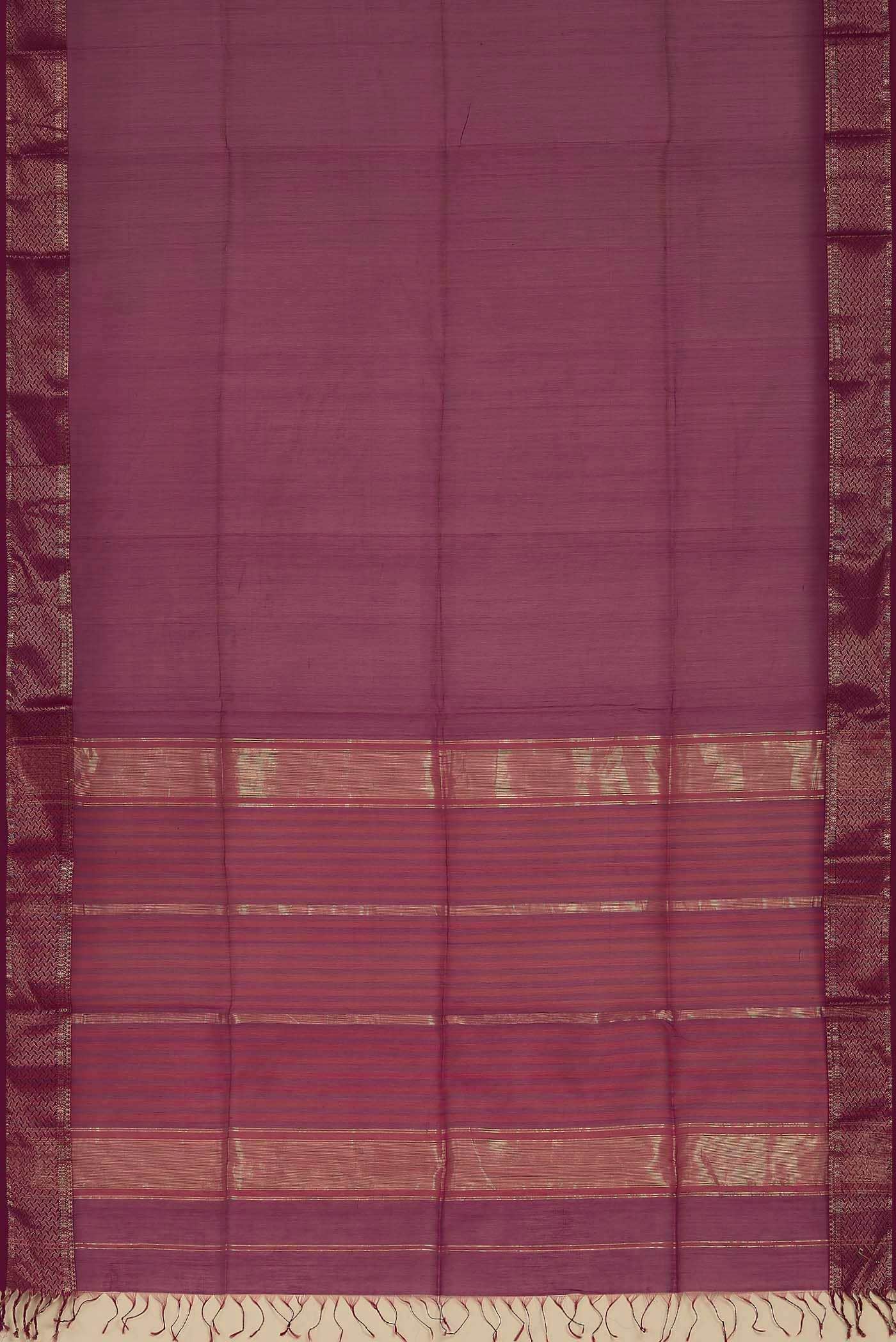 Magenta Maheshwari Silk Cotton Saree