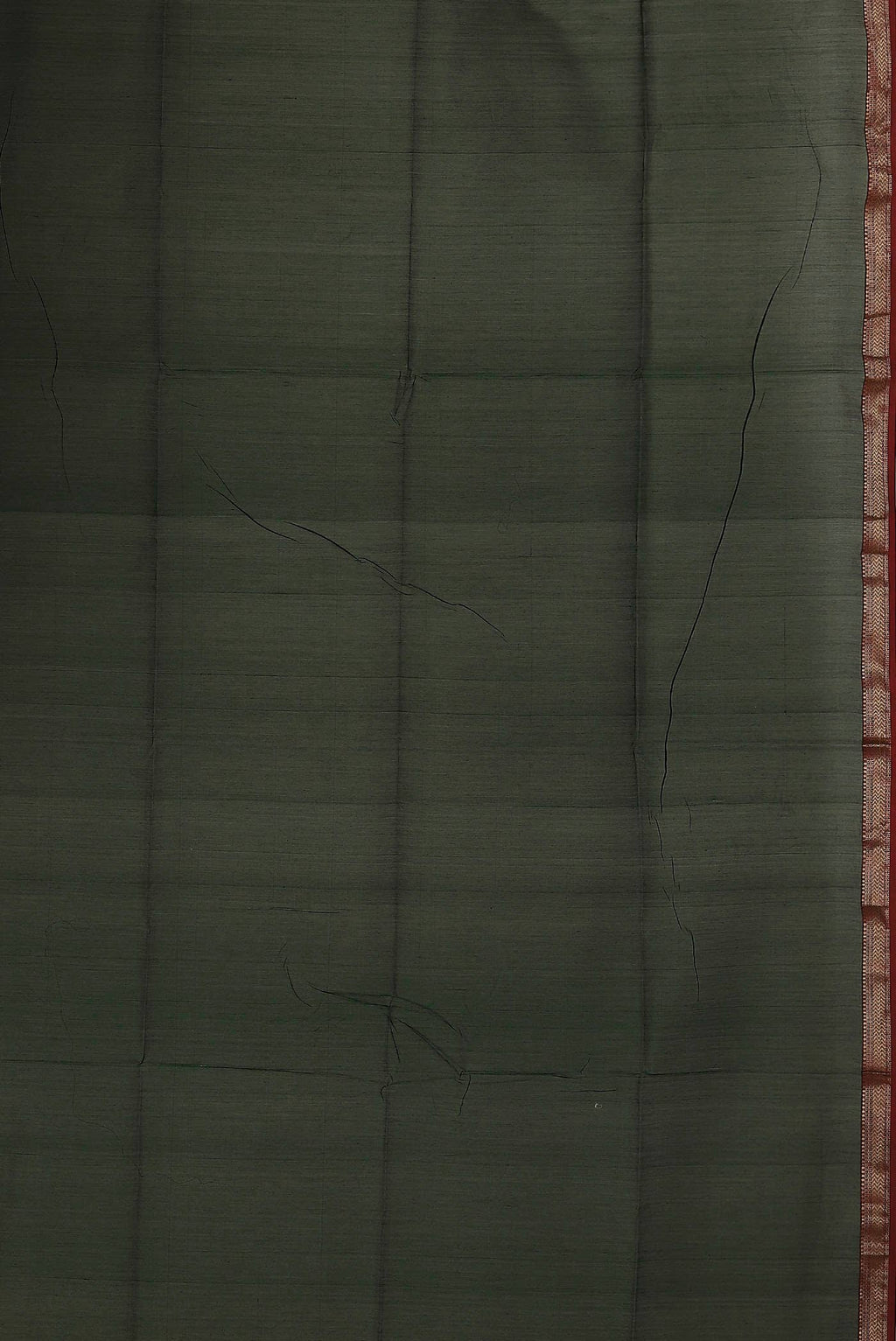 Bottle Green Maheshwari Silk Cotton Saree
