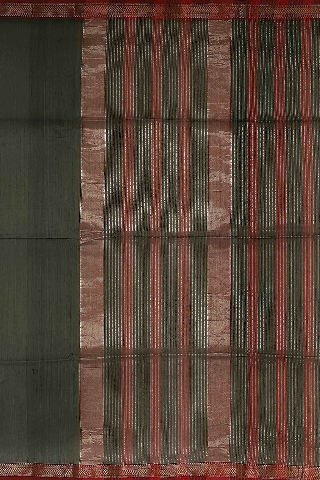 Bottle Green Maheshwari Silk Cotton Saree
