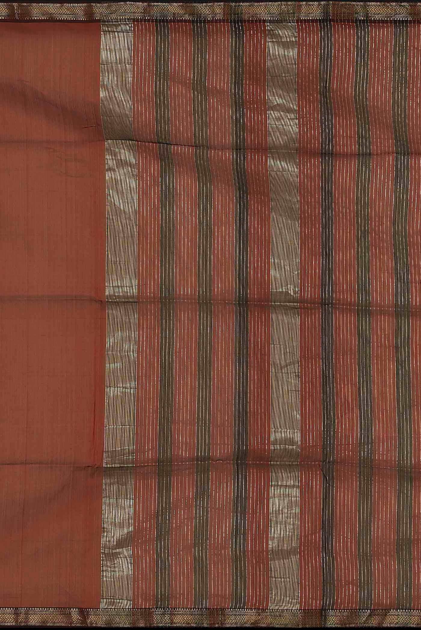 Red Maheshwari Silk Cotton Saree