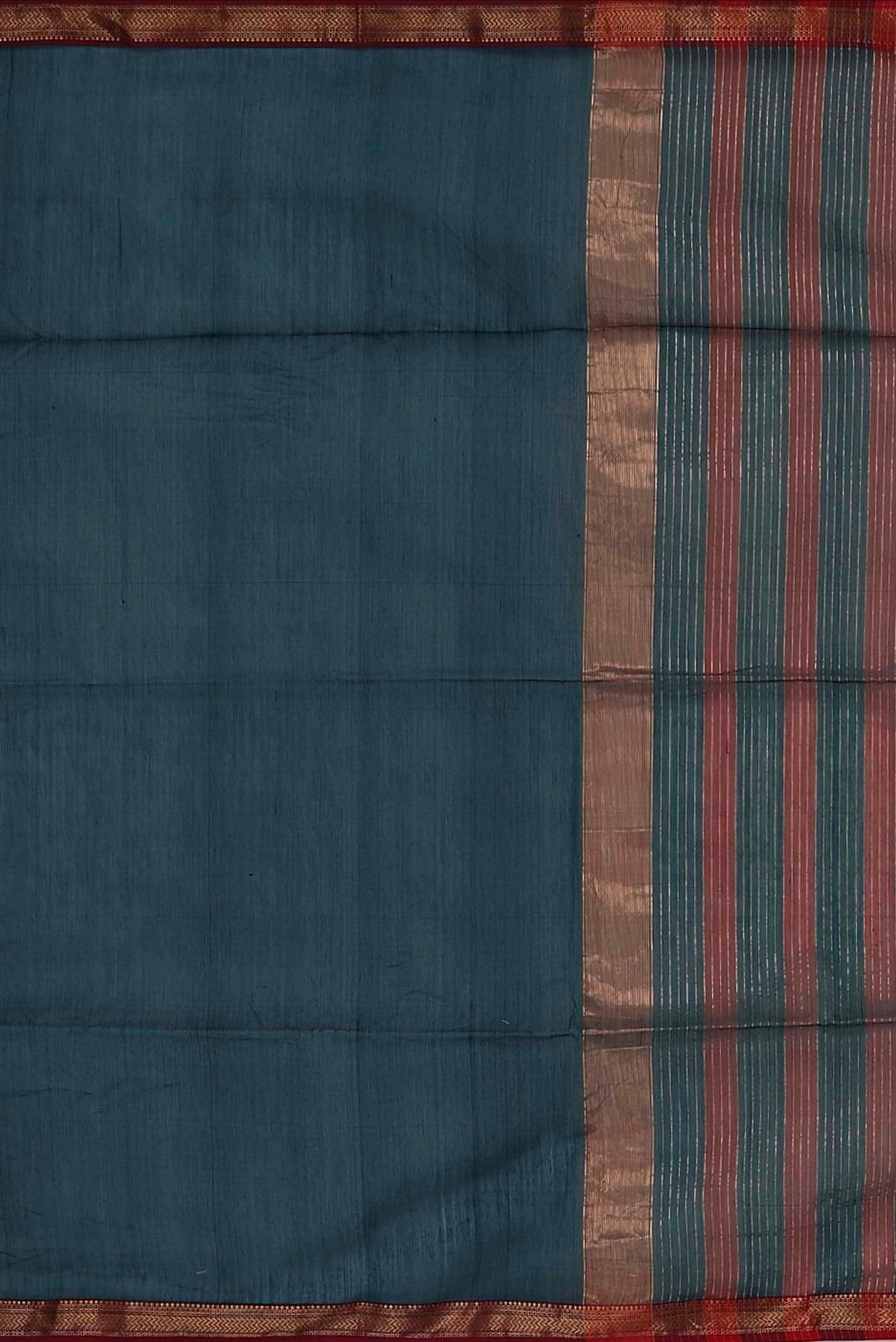 Blue Maheshwari Silk Cotton Saree
