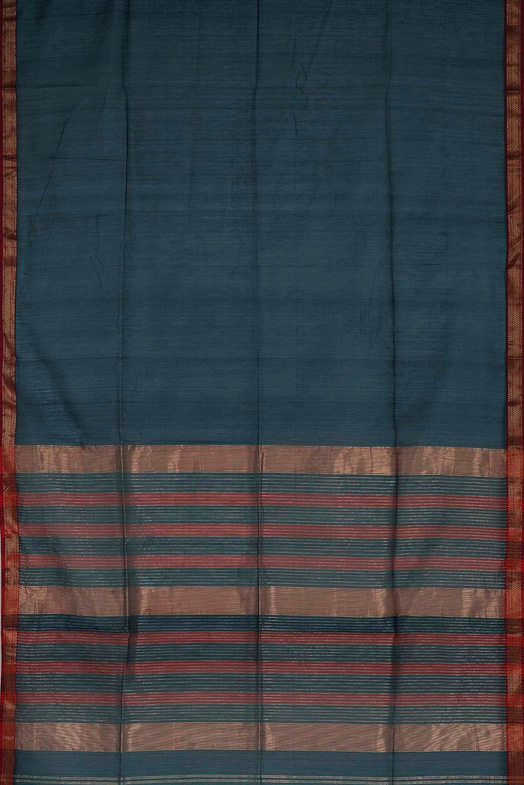 Blue Maheshwari Silk Cotton Saree