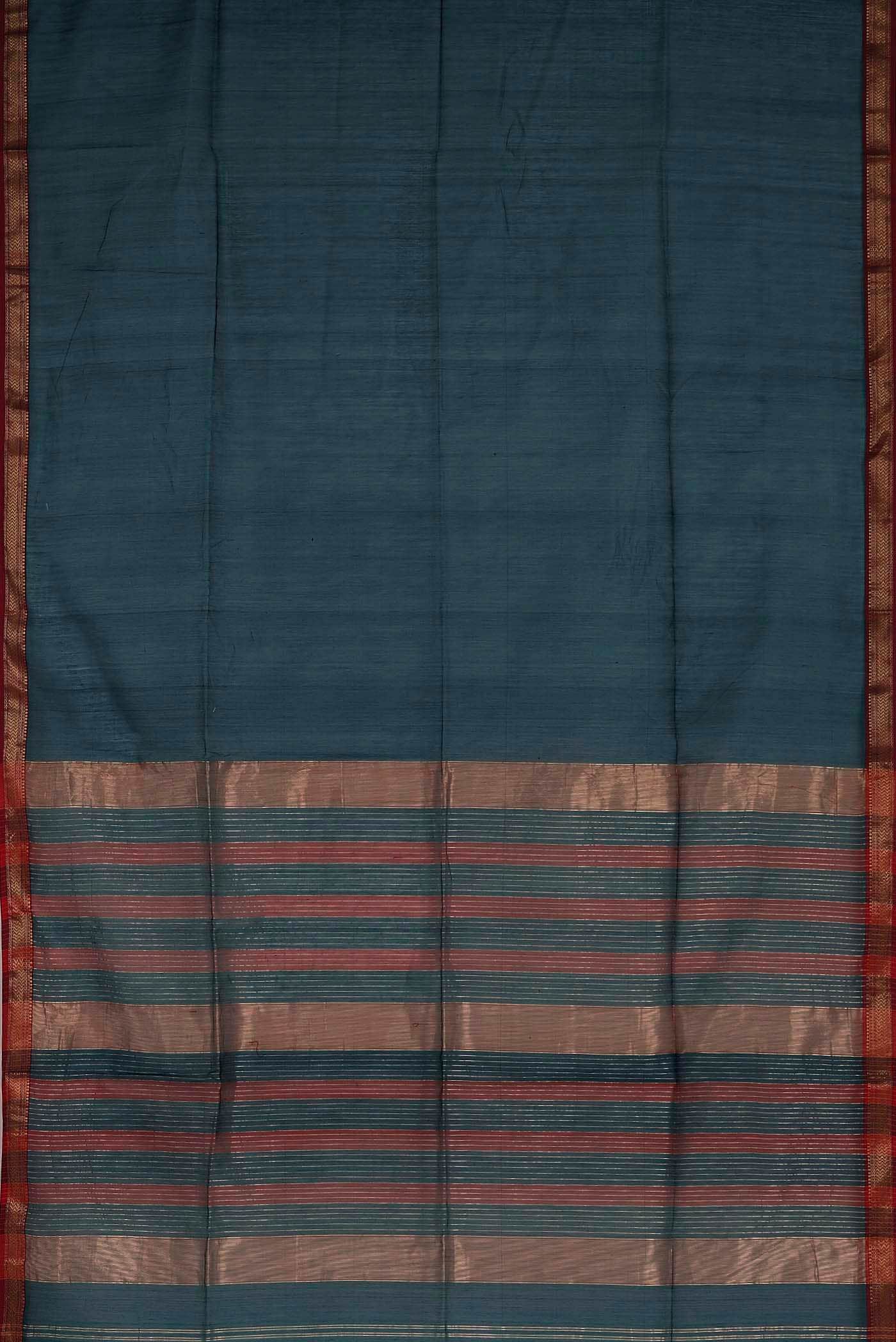 Blue Maheshwari Silk Cotton Saree