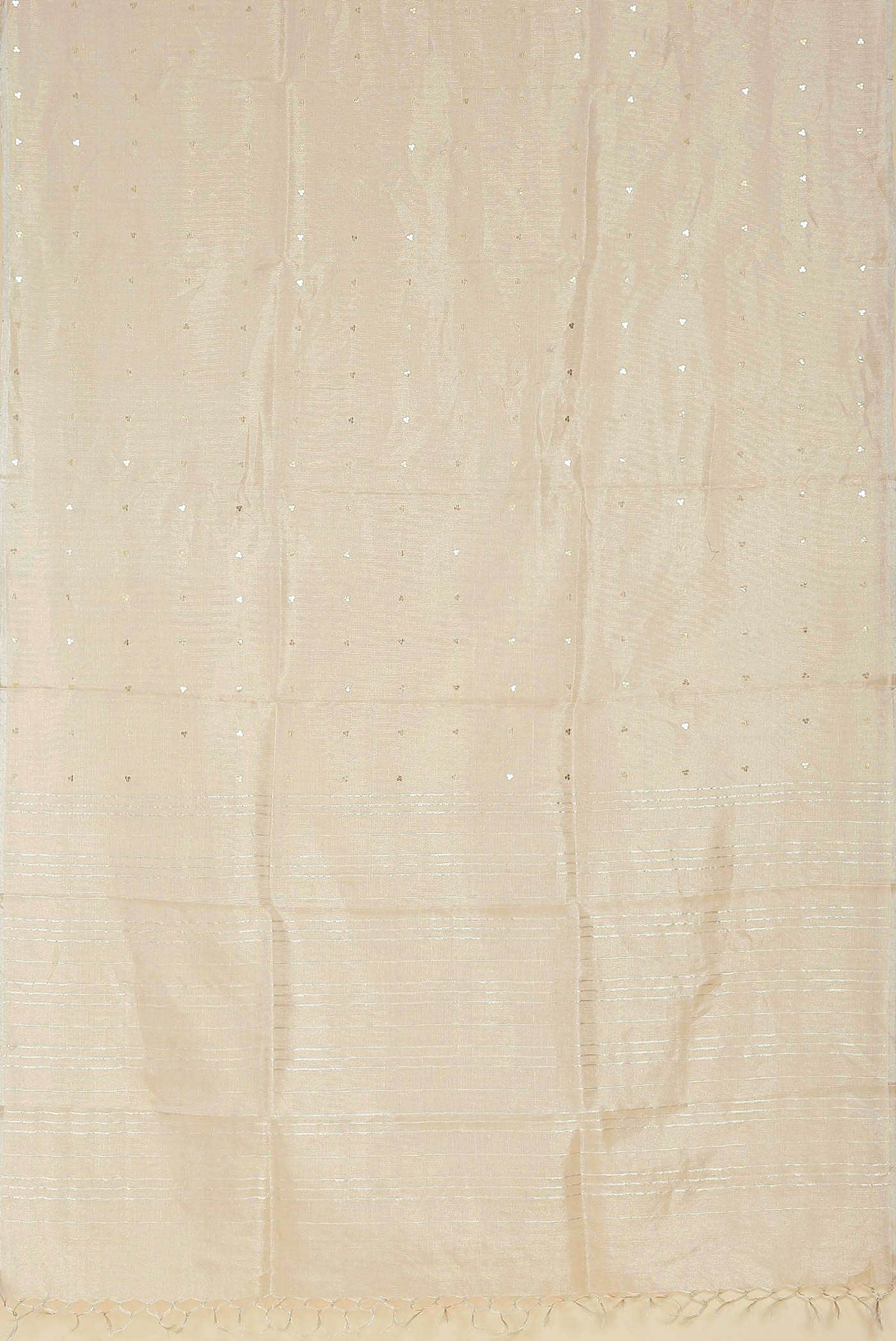 Cream Bhagalpuri Tussar Silk Saree