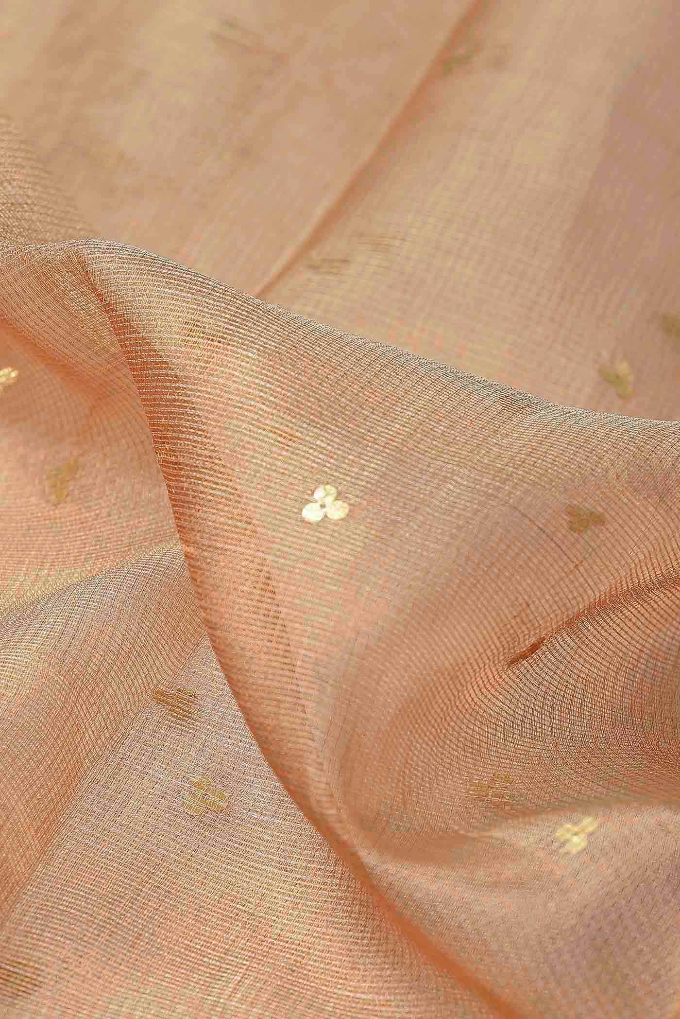 Peach Bhagalpuri Tussar Silk Saree