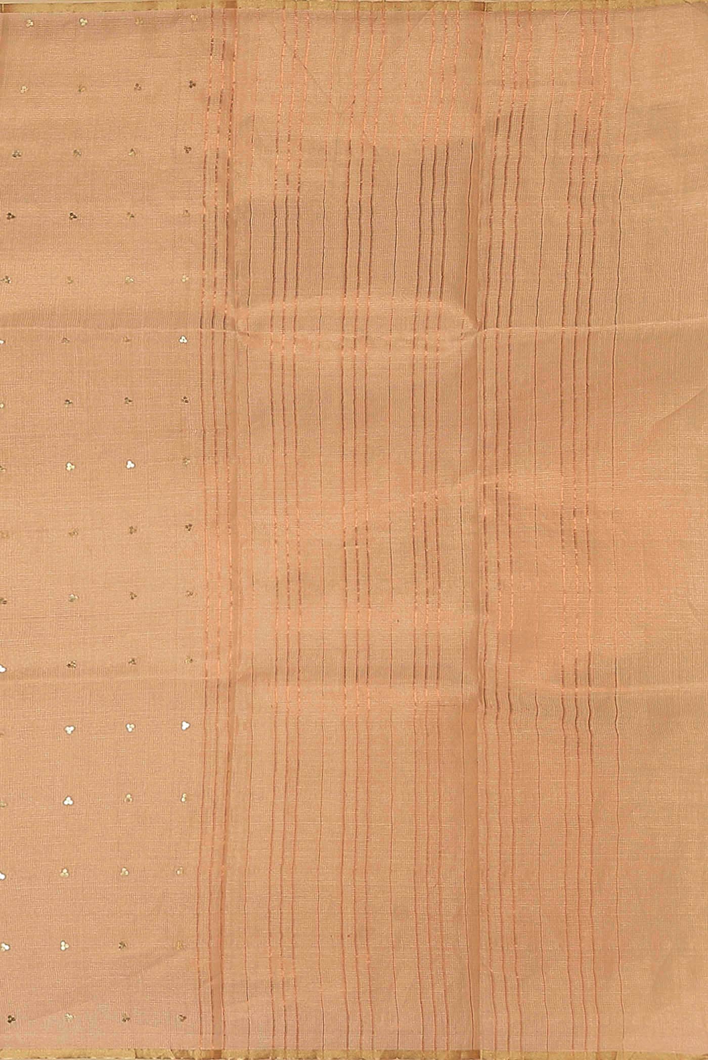 Peach Bhagalpuri Tussar Silk Saree