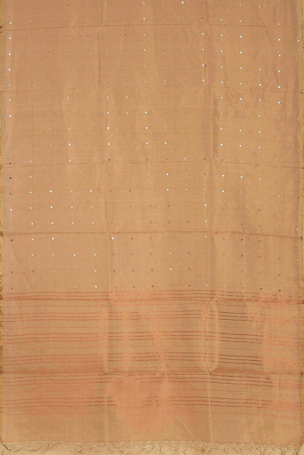 Peach Bhagalpuri Tussar Silk Saree