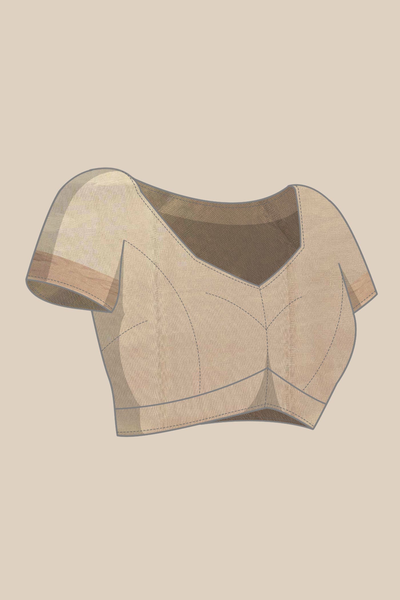 Gold Bhagalpuri Tussar Silk Saree