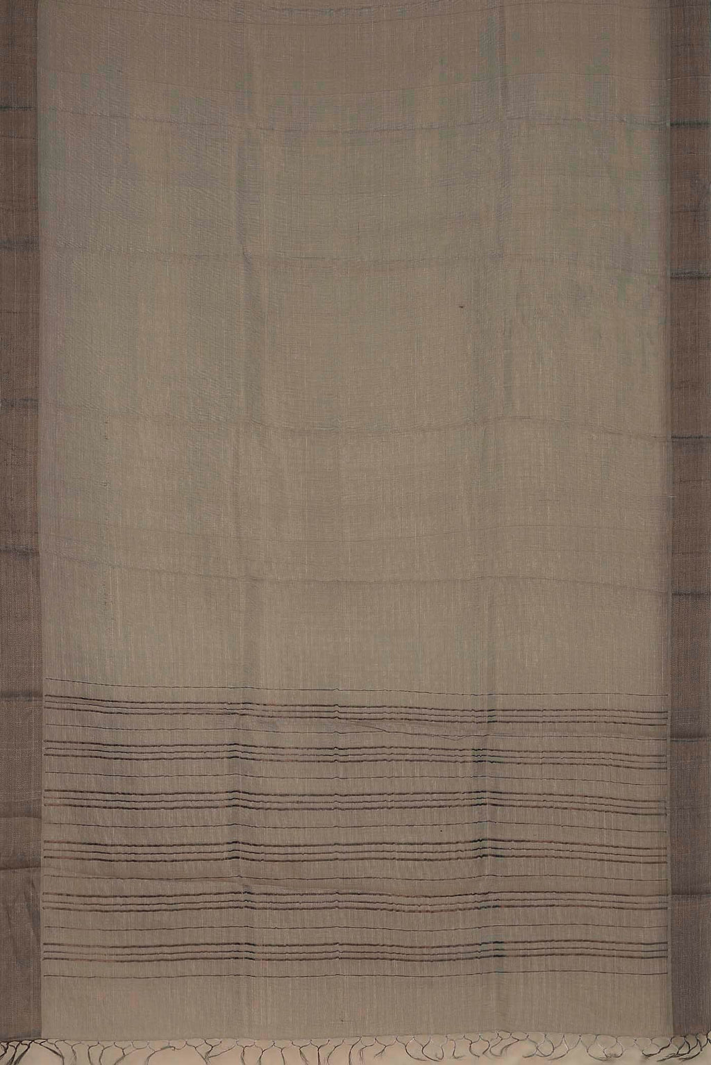 Beige Bhagalpuri Tussar Silk Saree