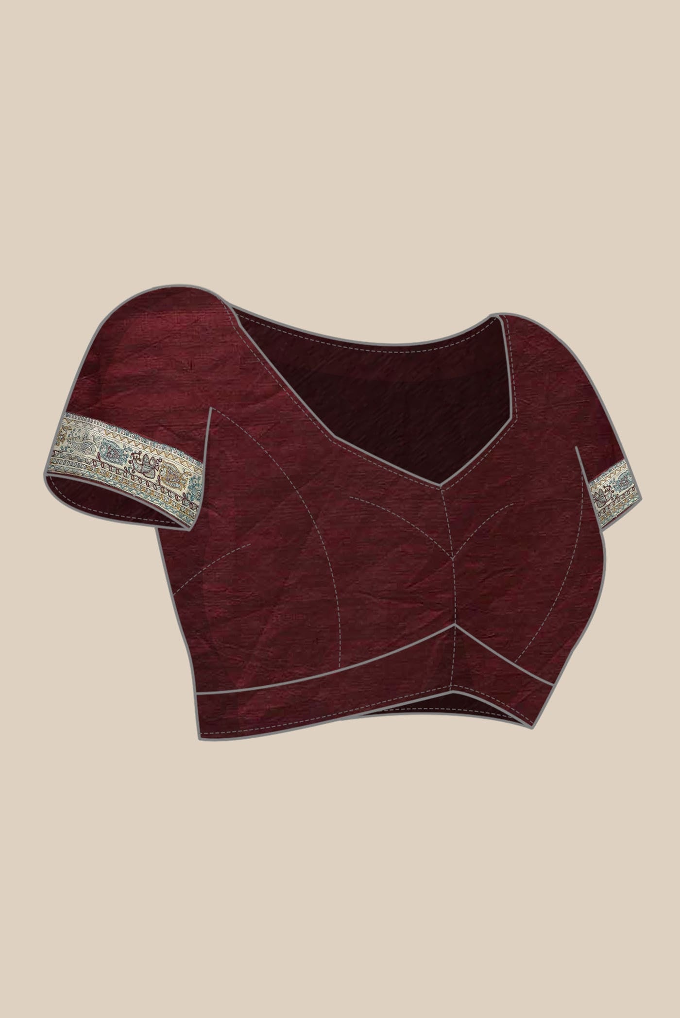 Maroon Raw Silk Saree