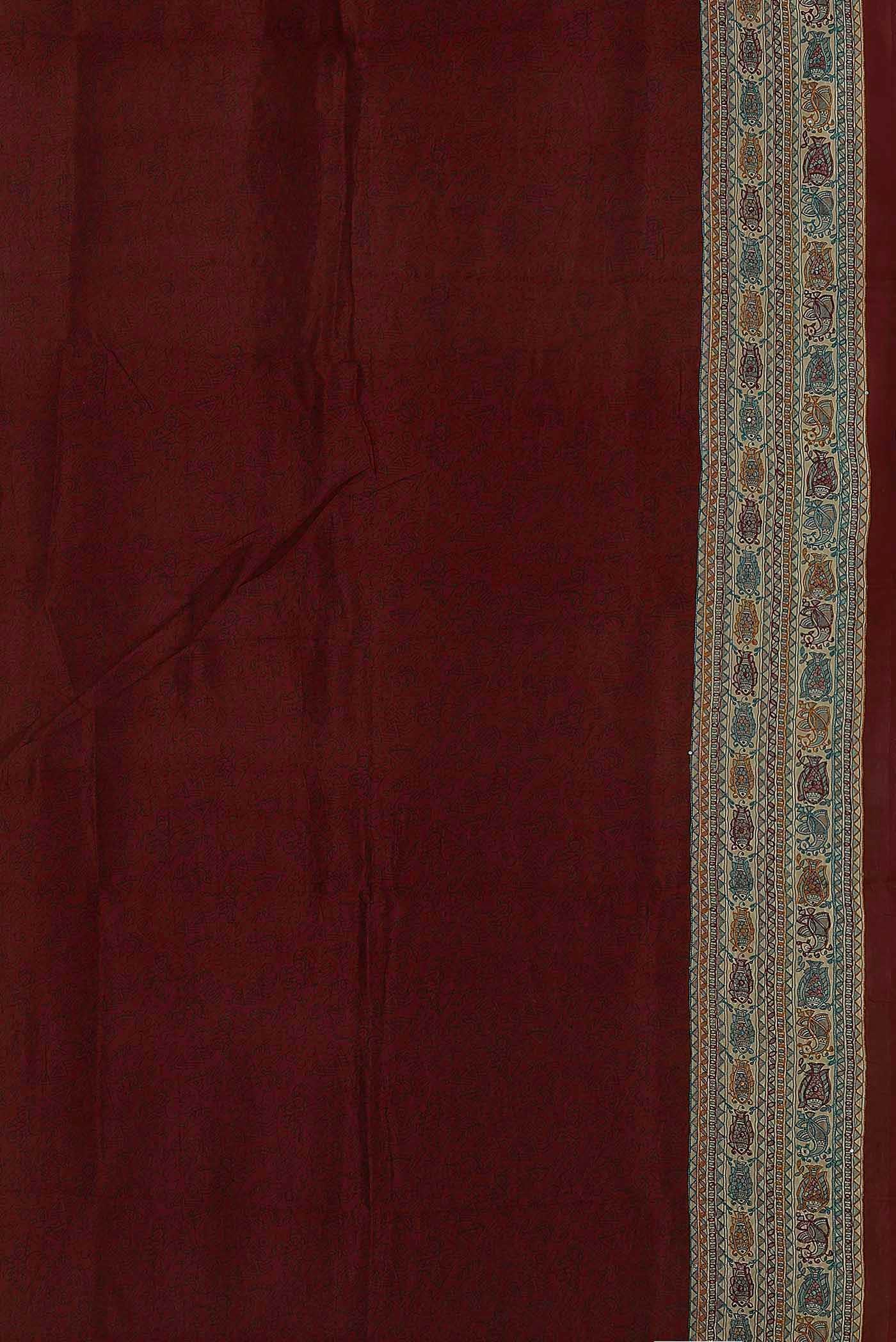 Maroon Raw Silk Saree