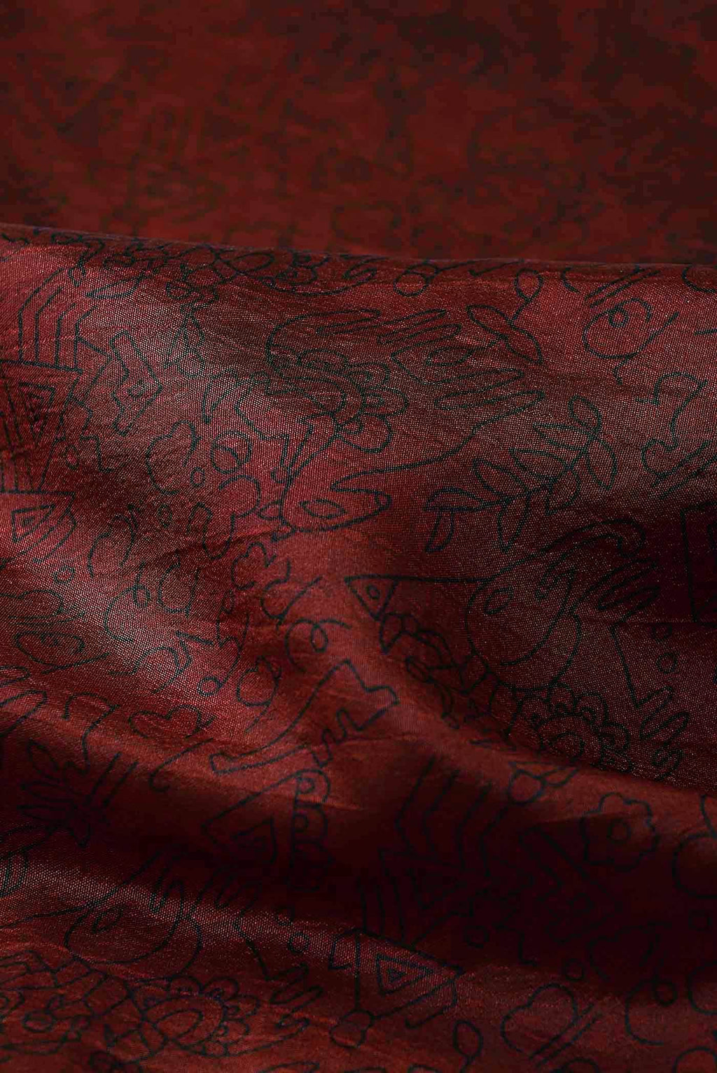 Maroon Raw Silk Saree