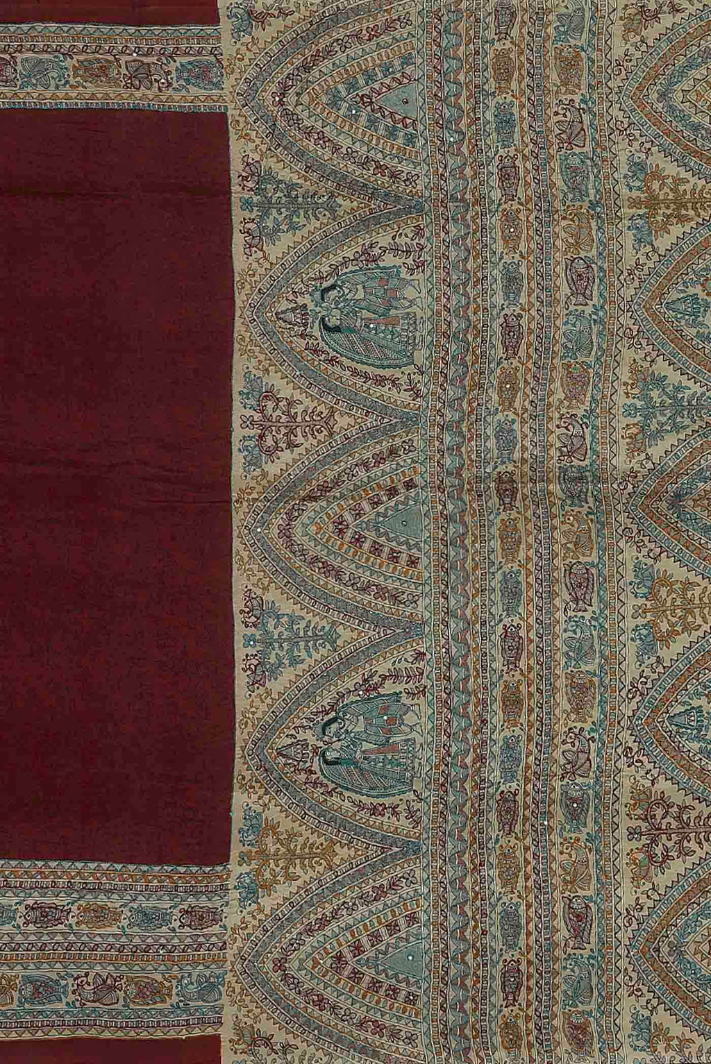 Maroon Raw Silk Saree