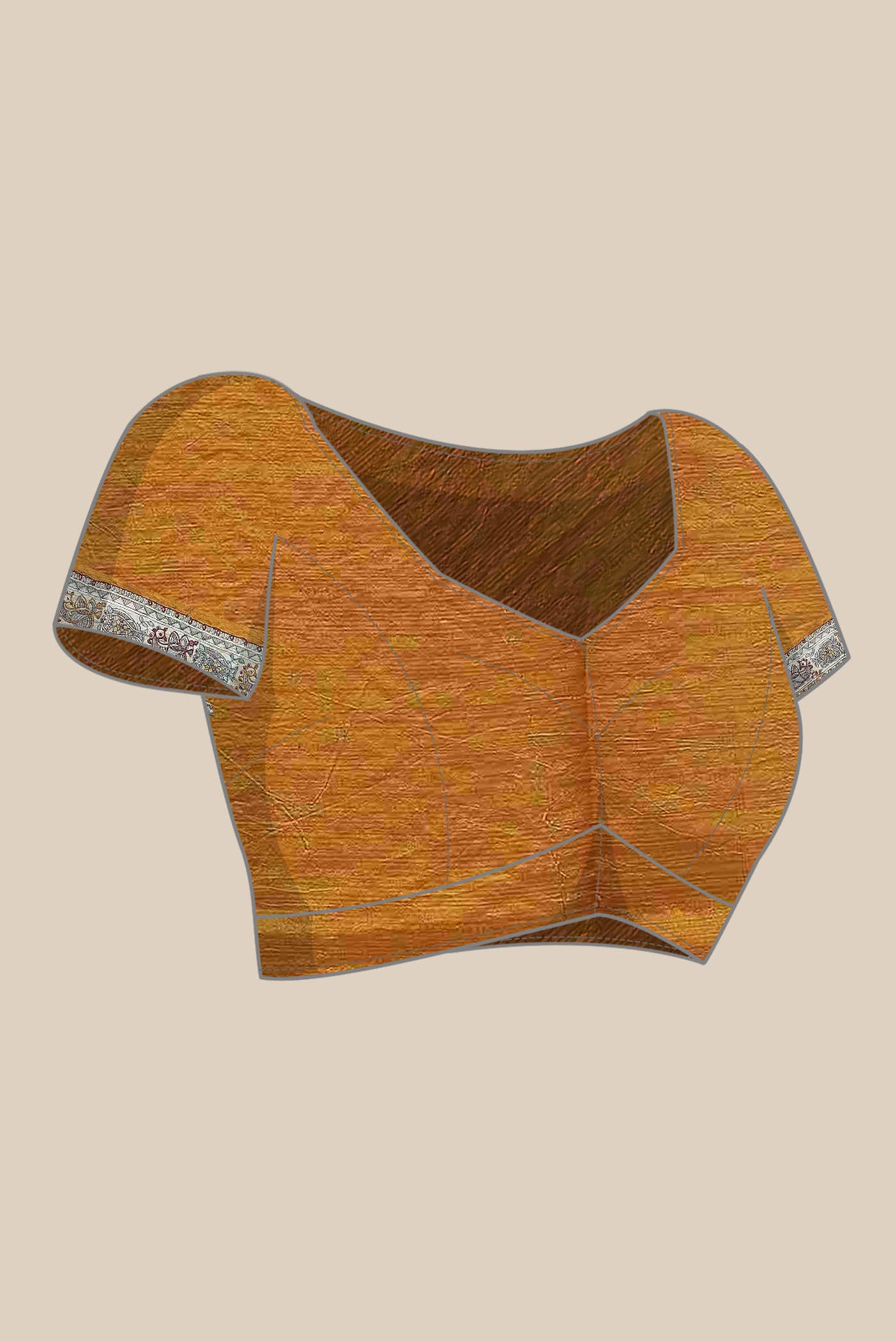 Orange Raw Silk Saree