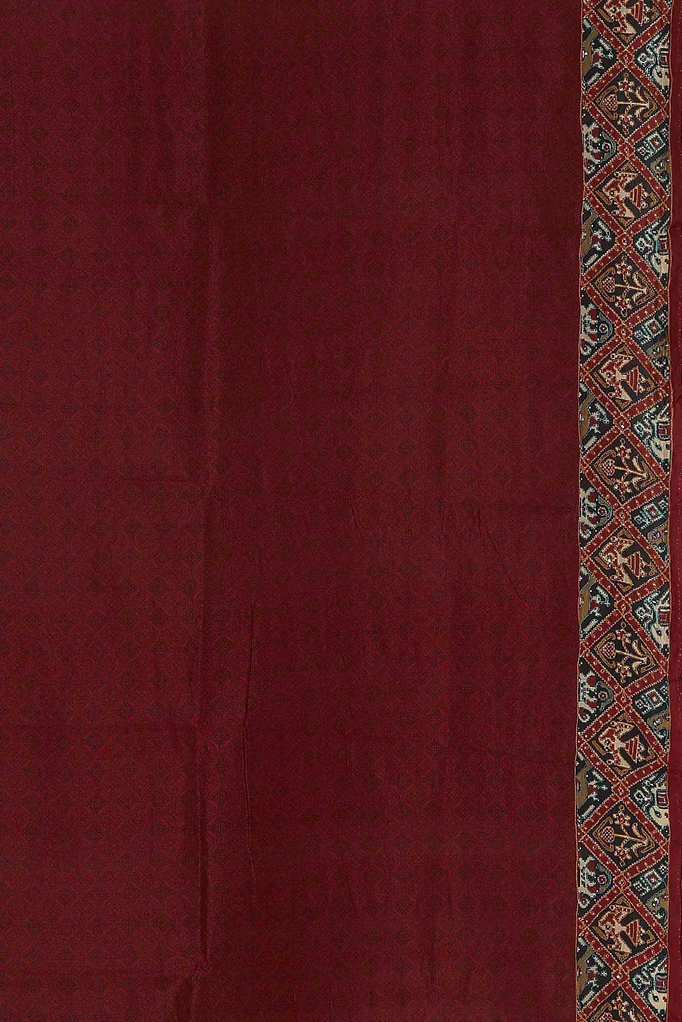 Maroon Raw Silk Saree