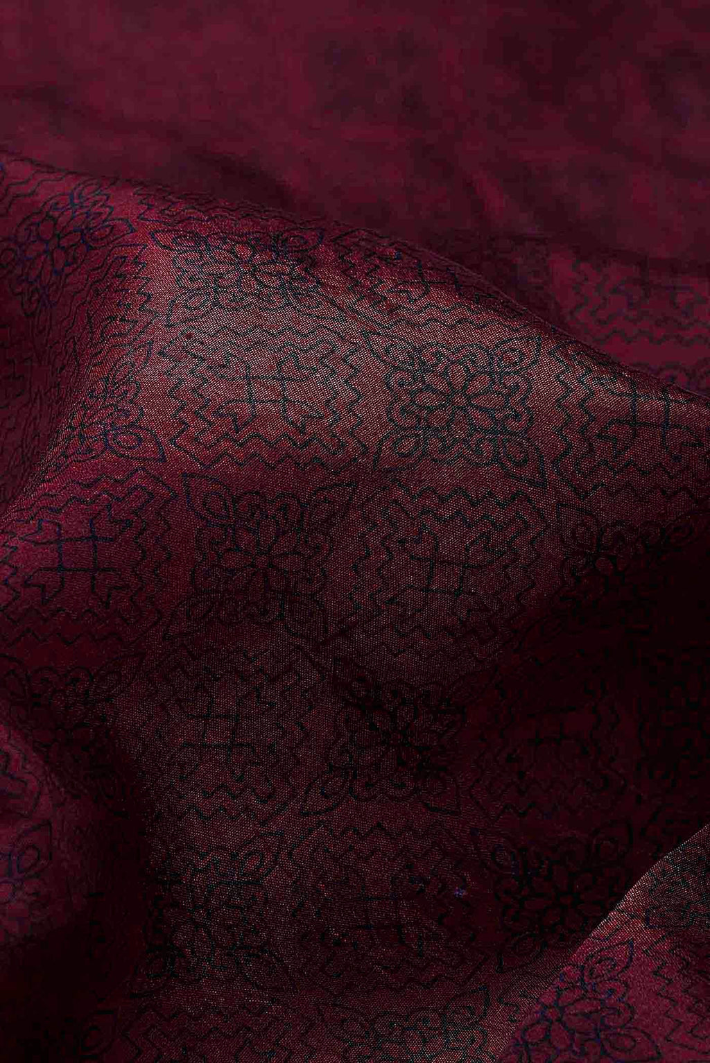 Maroon Raw Silk Saree