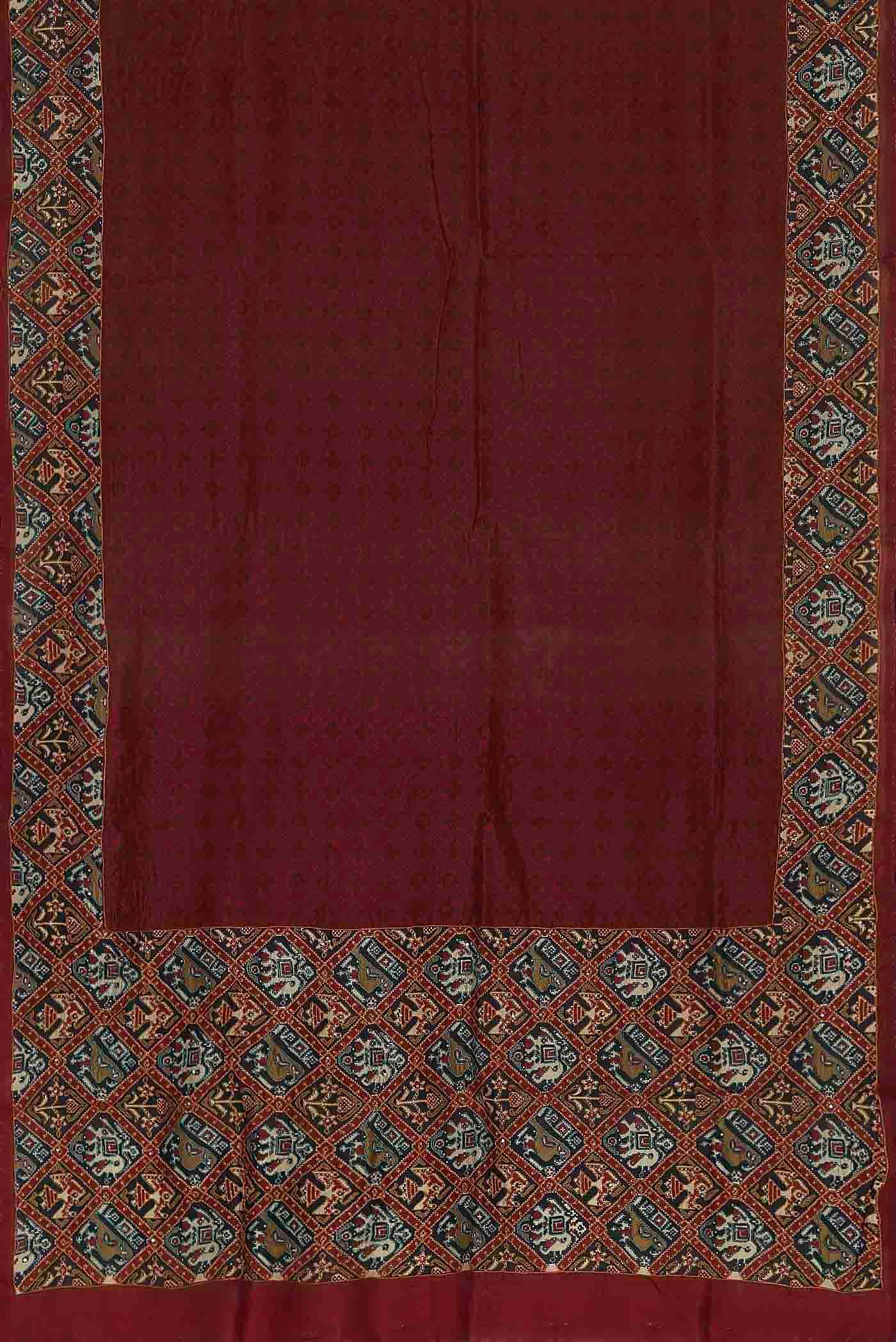 Maroon Raw Silk Saree