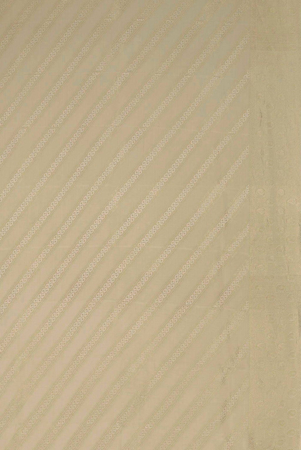 Off White Mysore Crepe Saree