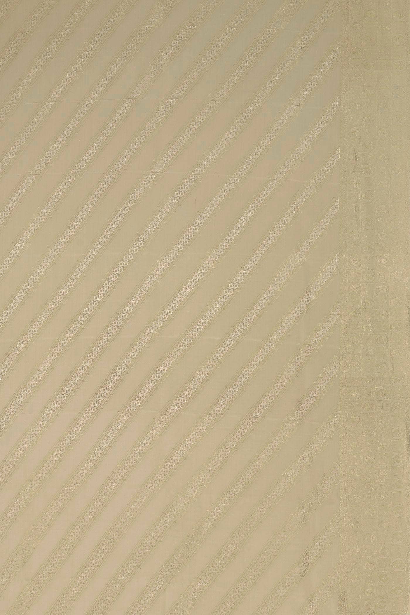 Off White Mysore Crepe Saree