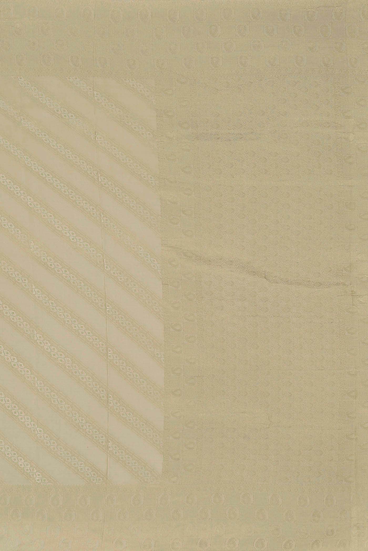 Off White Mysore Crepe Saree