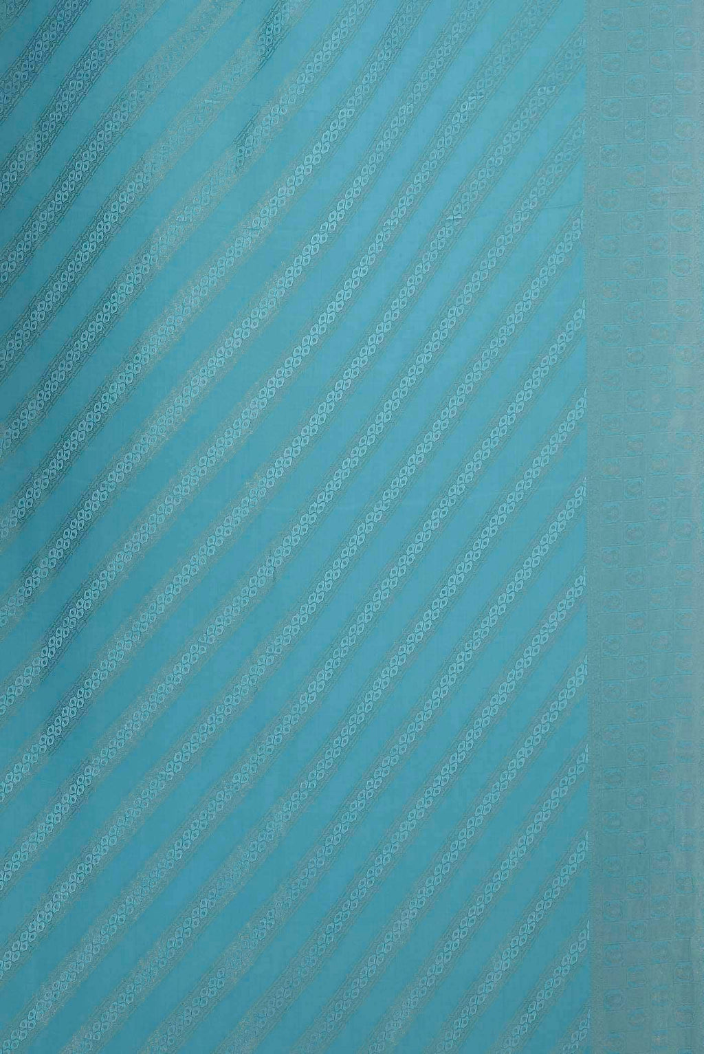 Sky Blue Mysore Crepe Saree