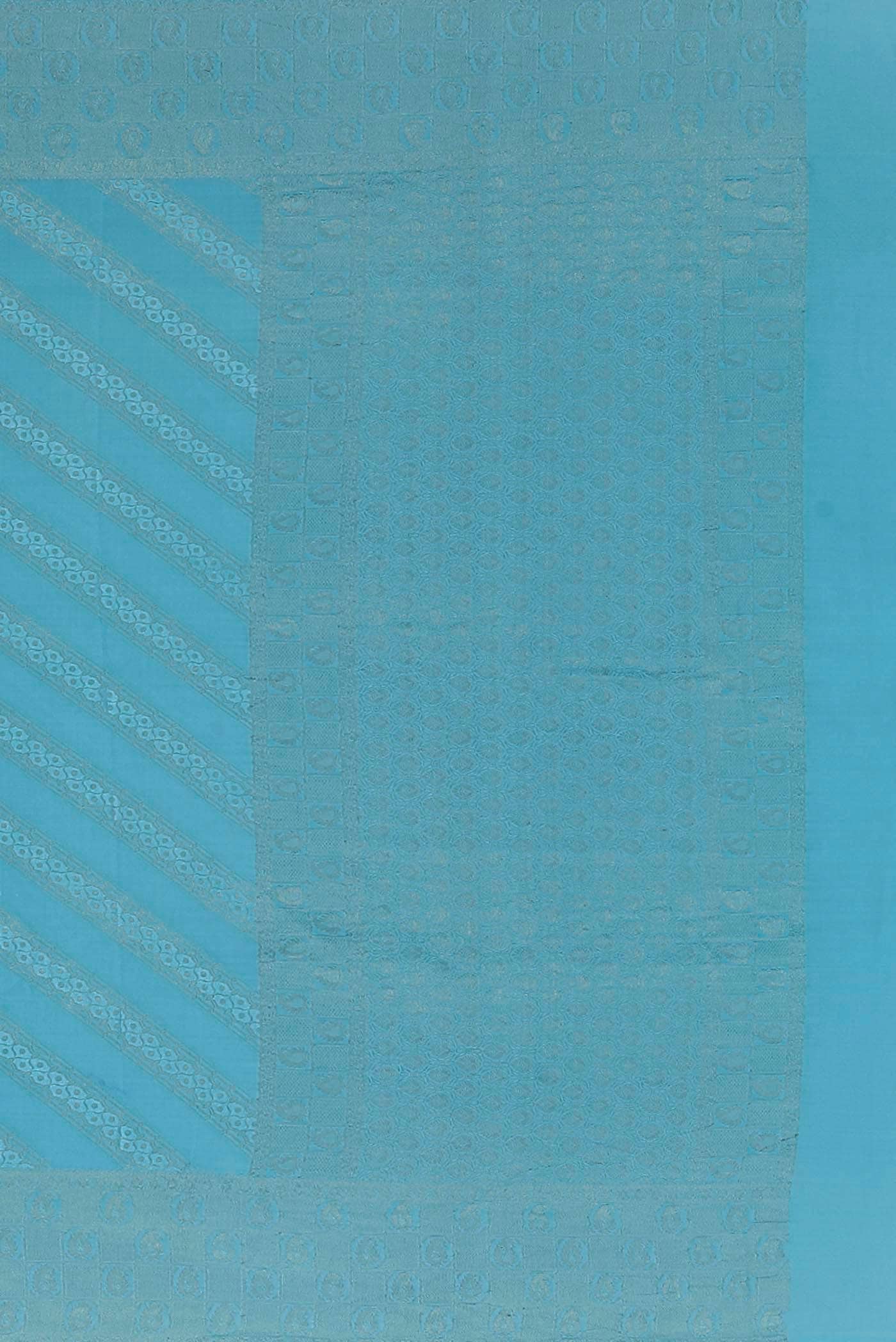 Sky Blue Mysore Crepe Saree