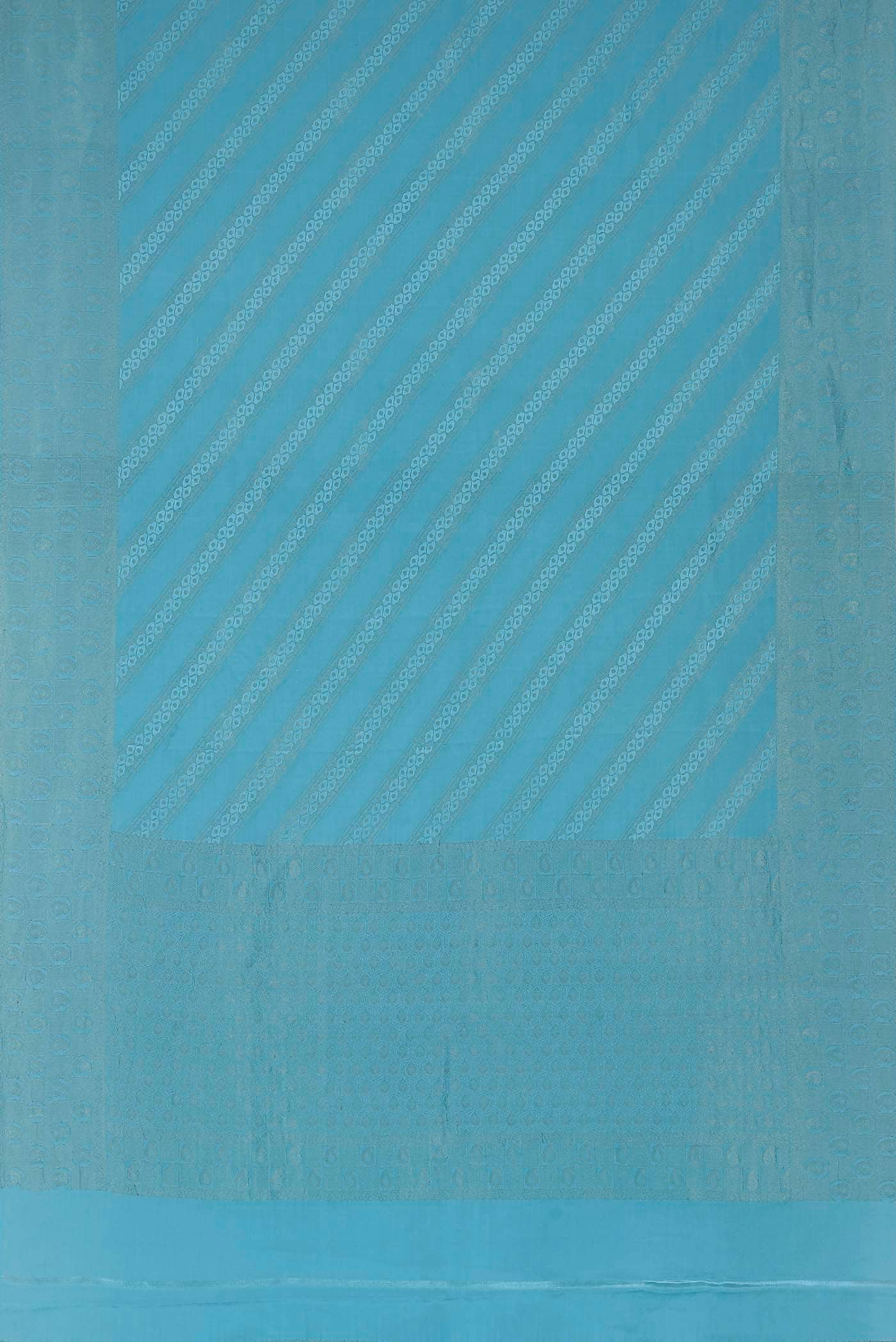 Sky Blue Mysore Crepe Saree