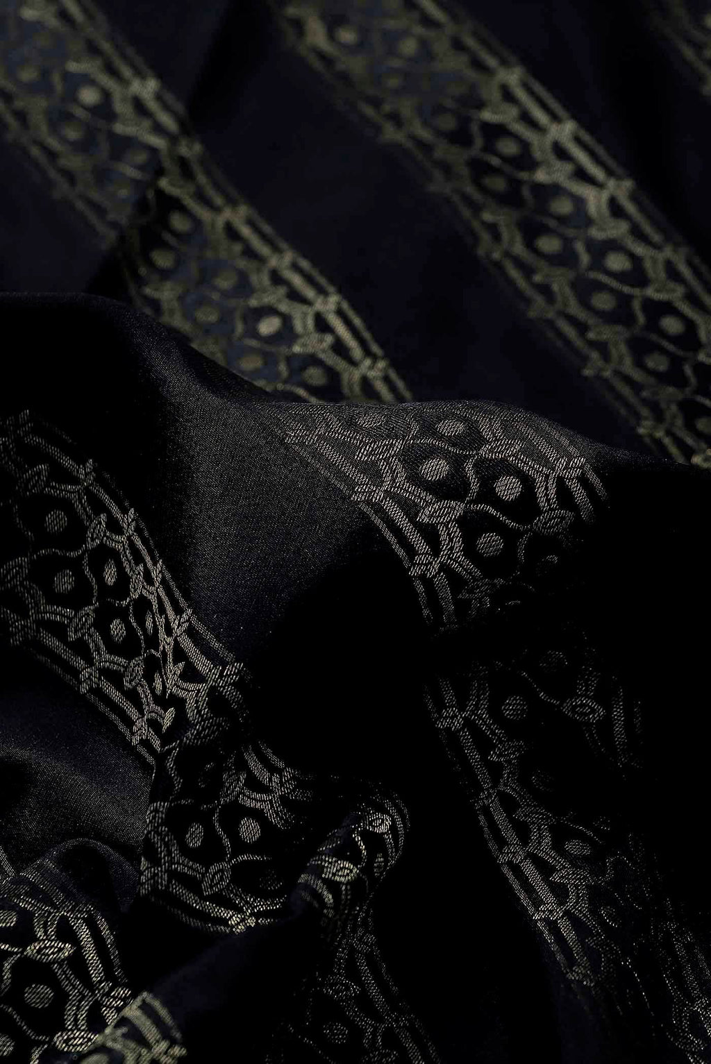 Black Mysore Crepe Saree