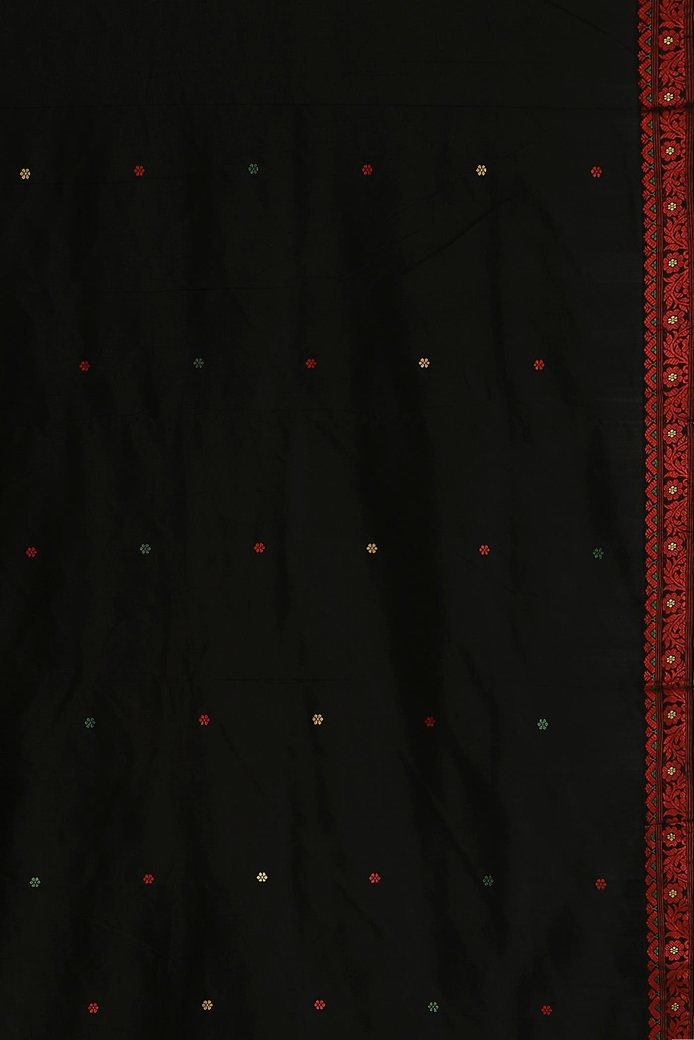 Black Assam Silk Saree