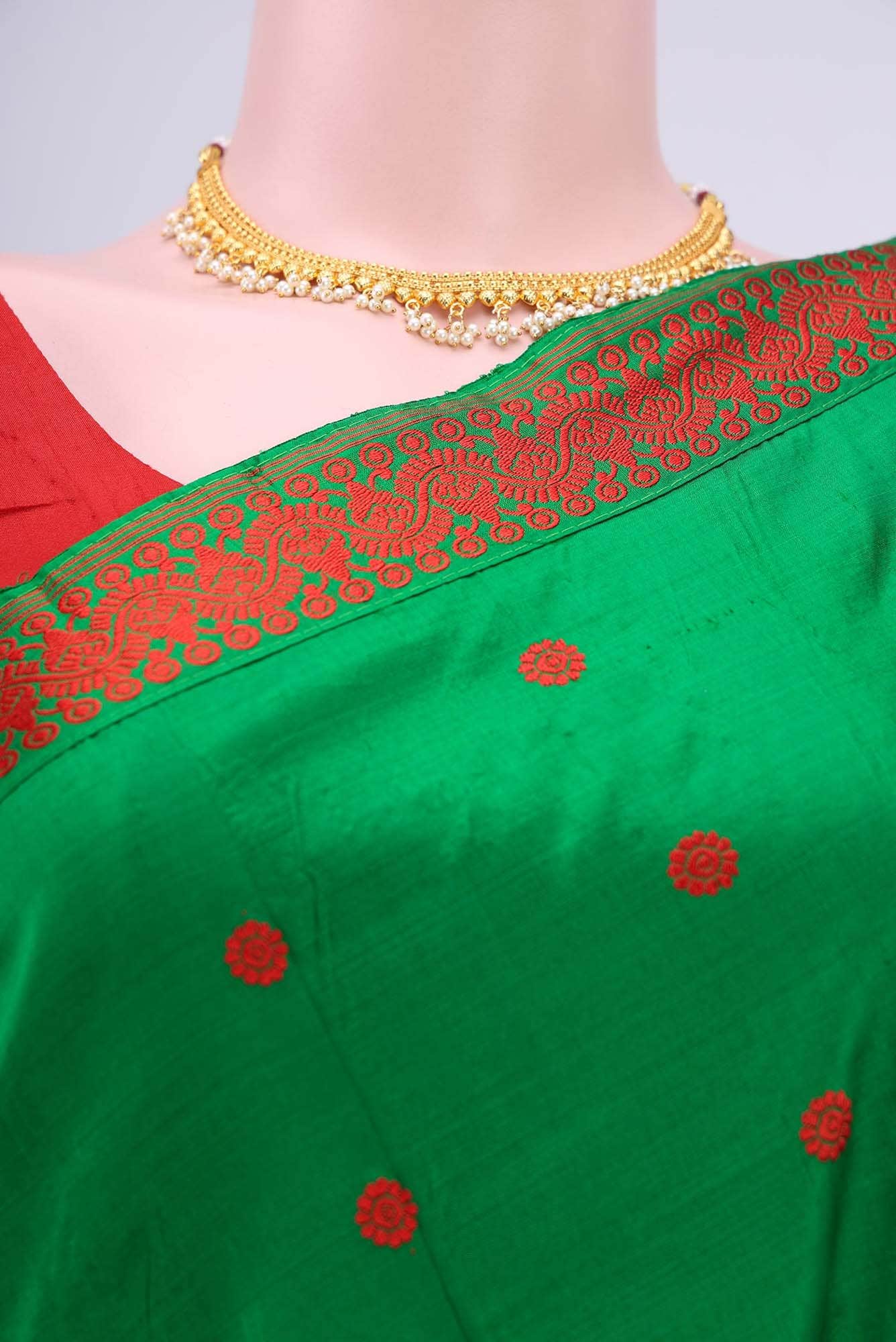 Green Assam Silk Saree