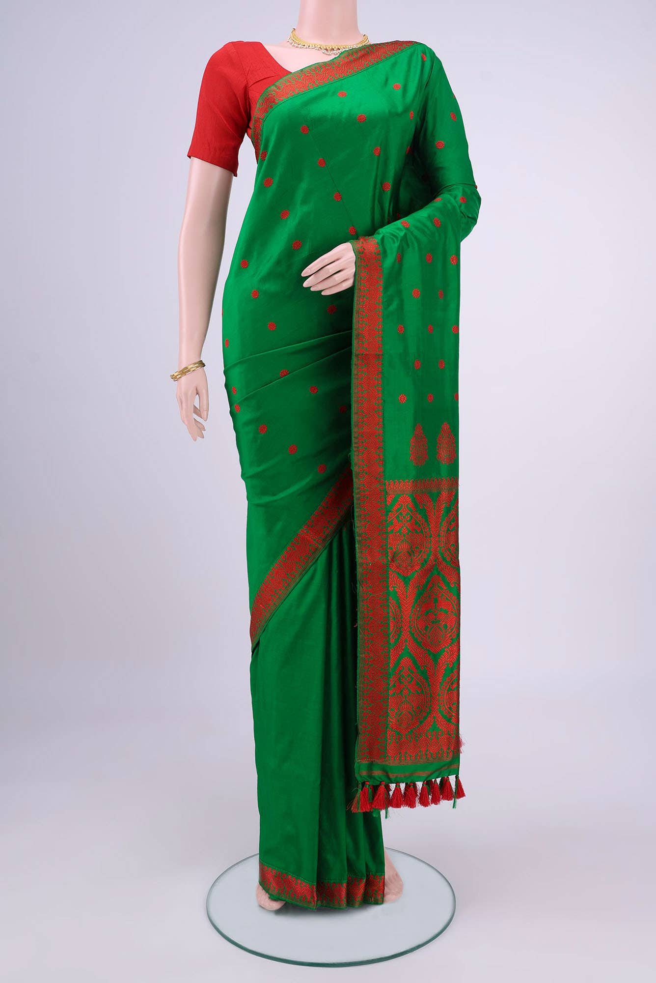 Green Assam Silk Saree