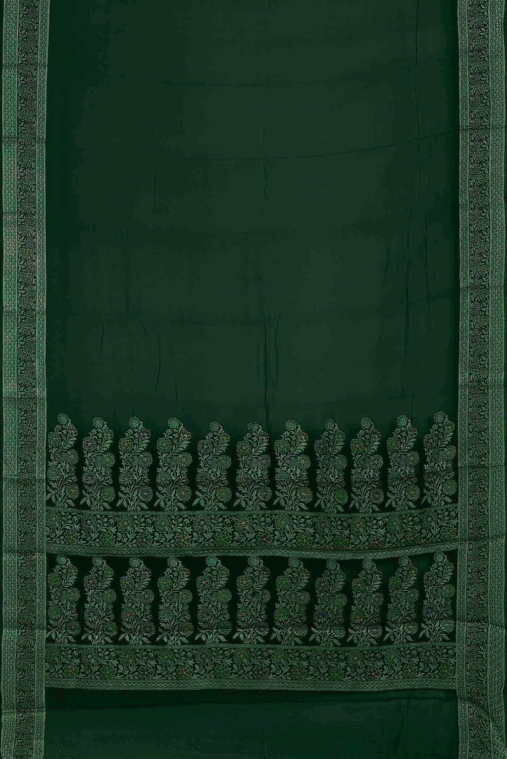 Green Banarasi Georgette Saree