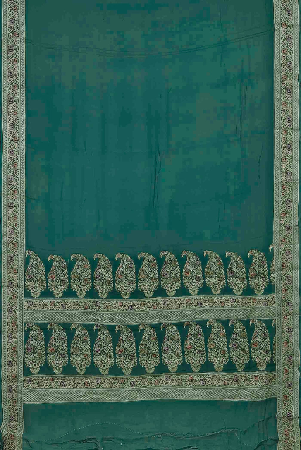 Green Banarasi Georgette Saree